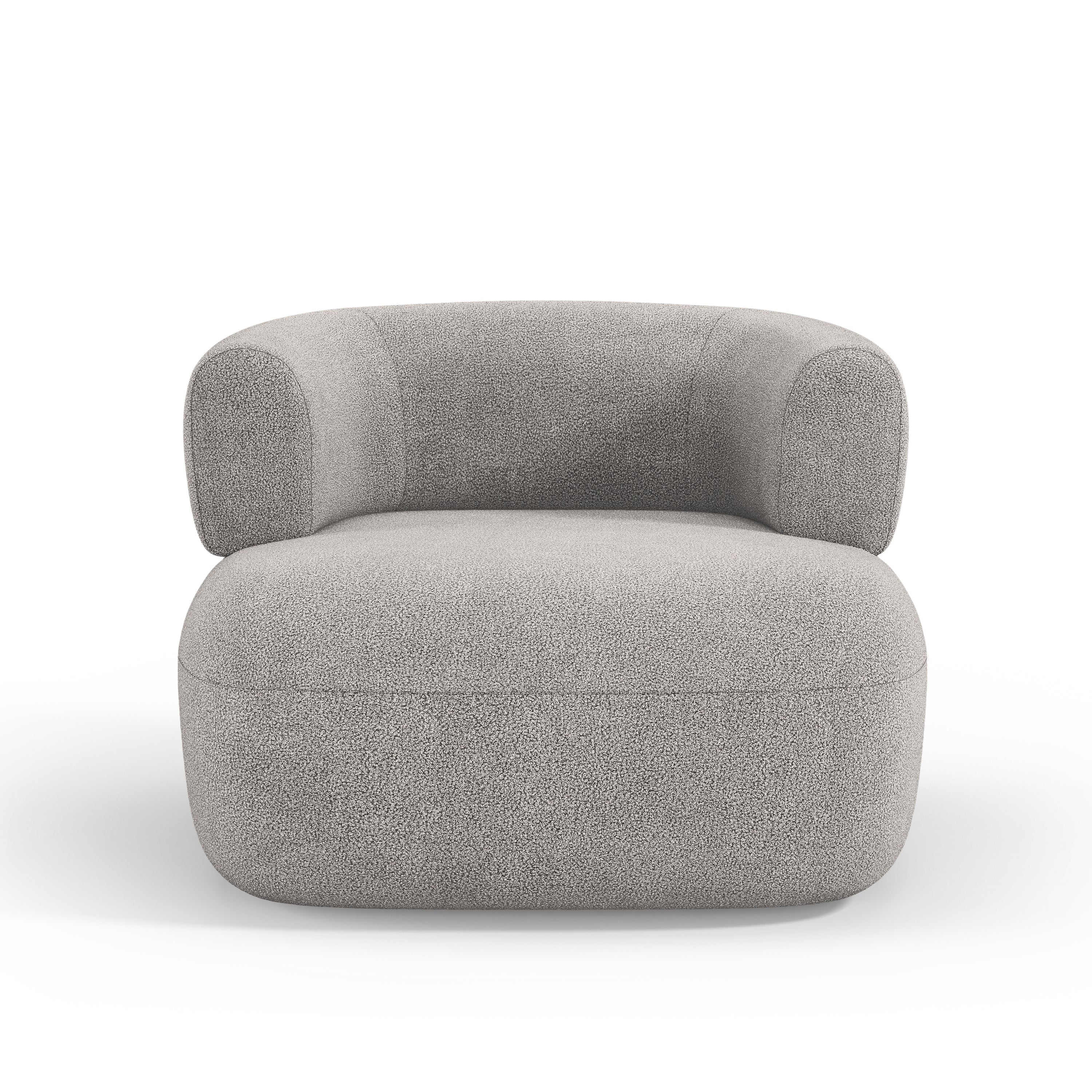 JENNY Light Gray Boucle Armchair [ewelina] [Amelia spr]