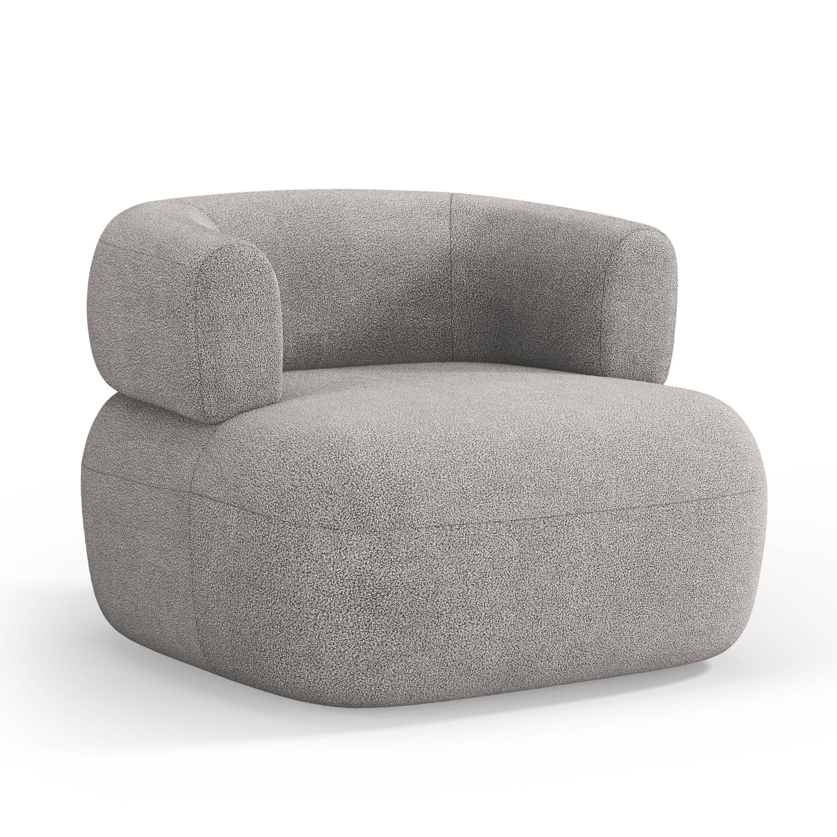 JENNY Light Gray Boucle Armchair [ewelina] [Amelia spr]