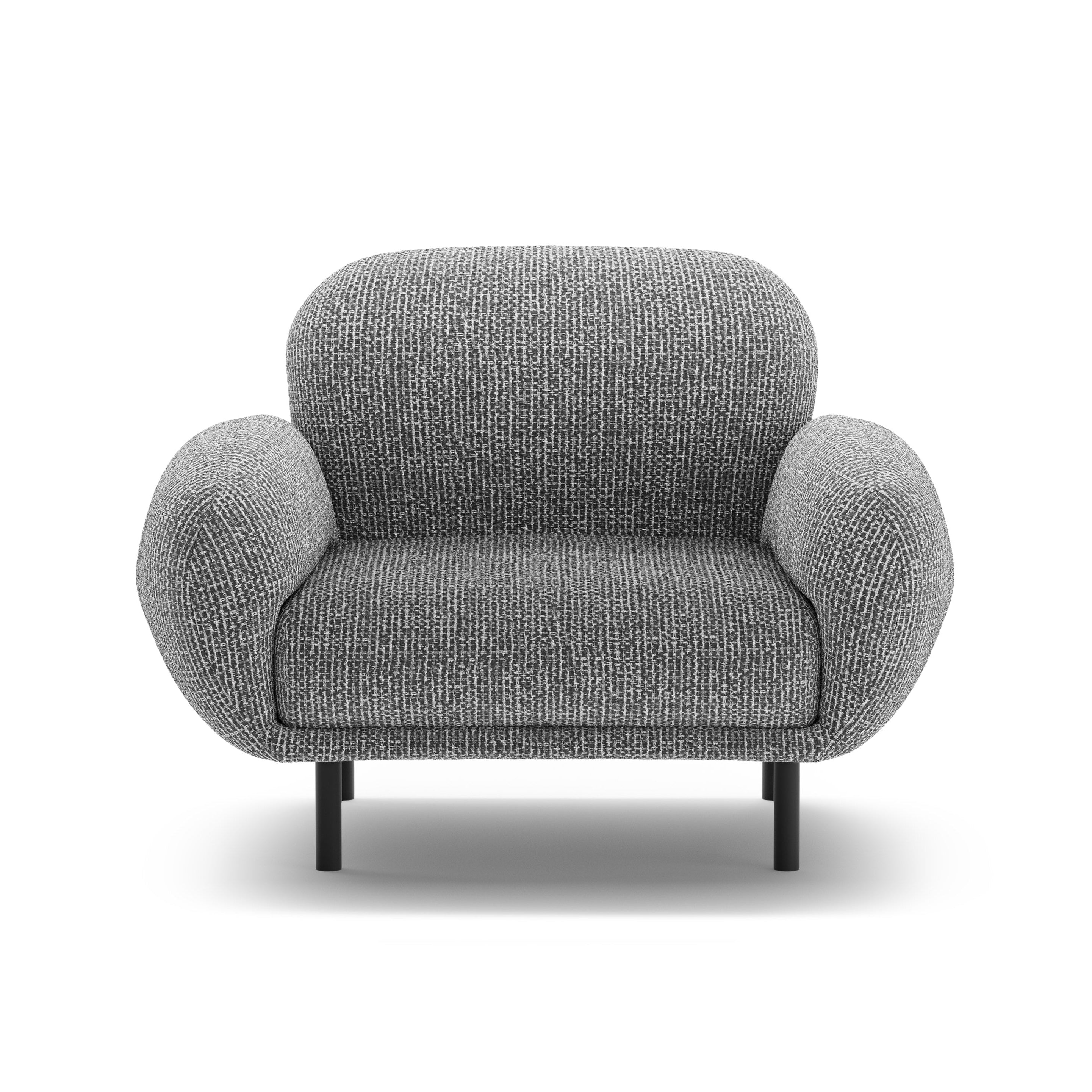 POPPY armchair dark gray chenille
