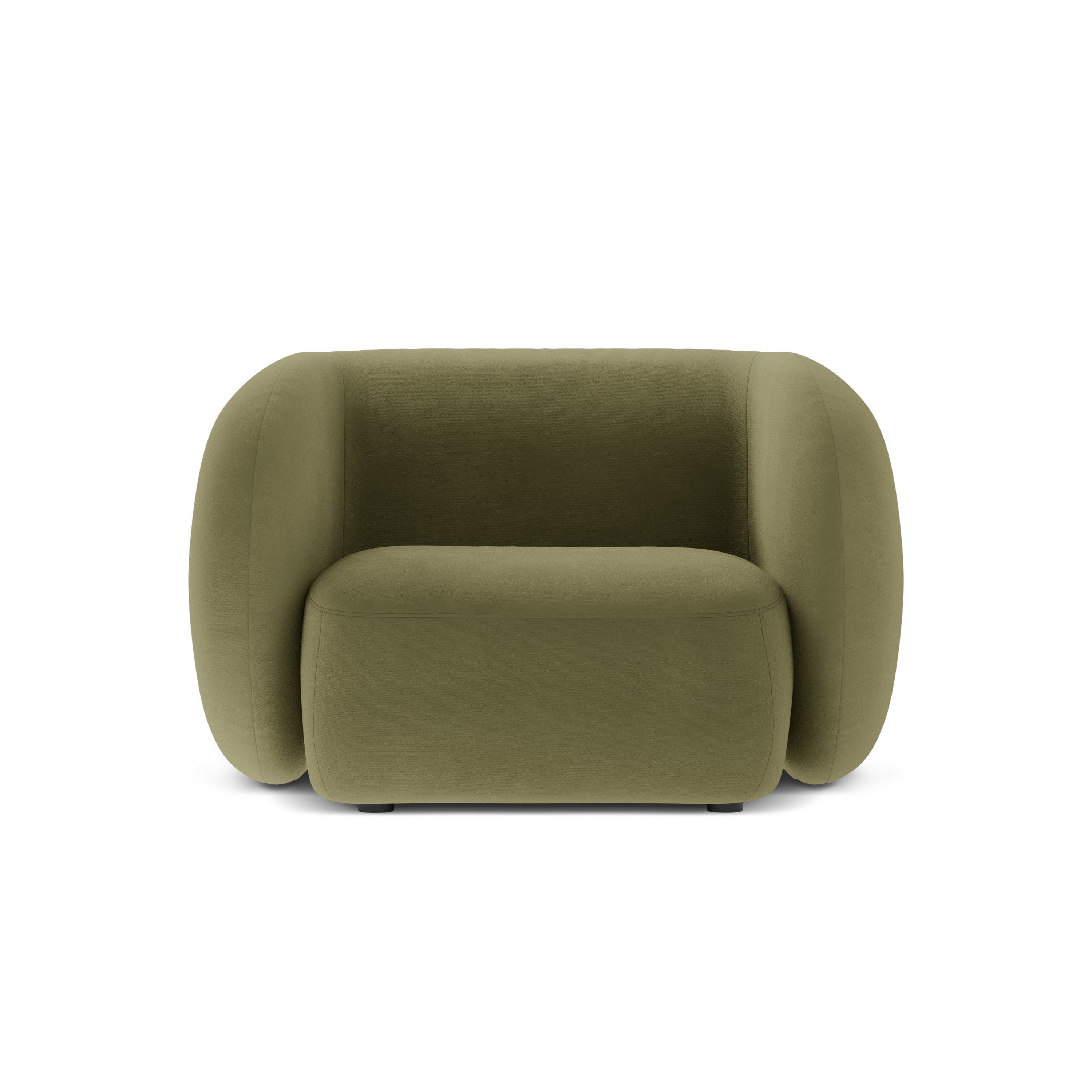 Velvet armchair KATE green