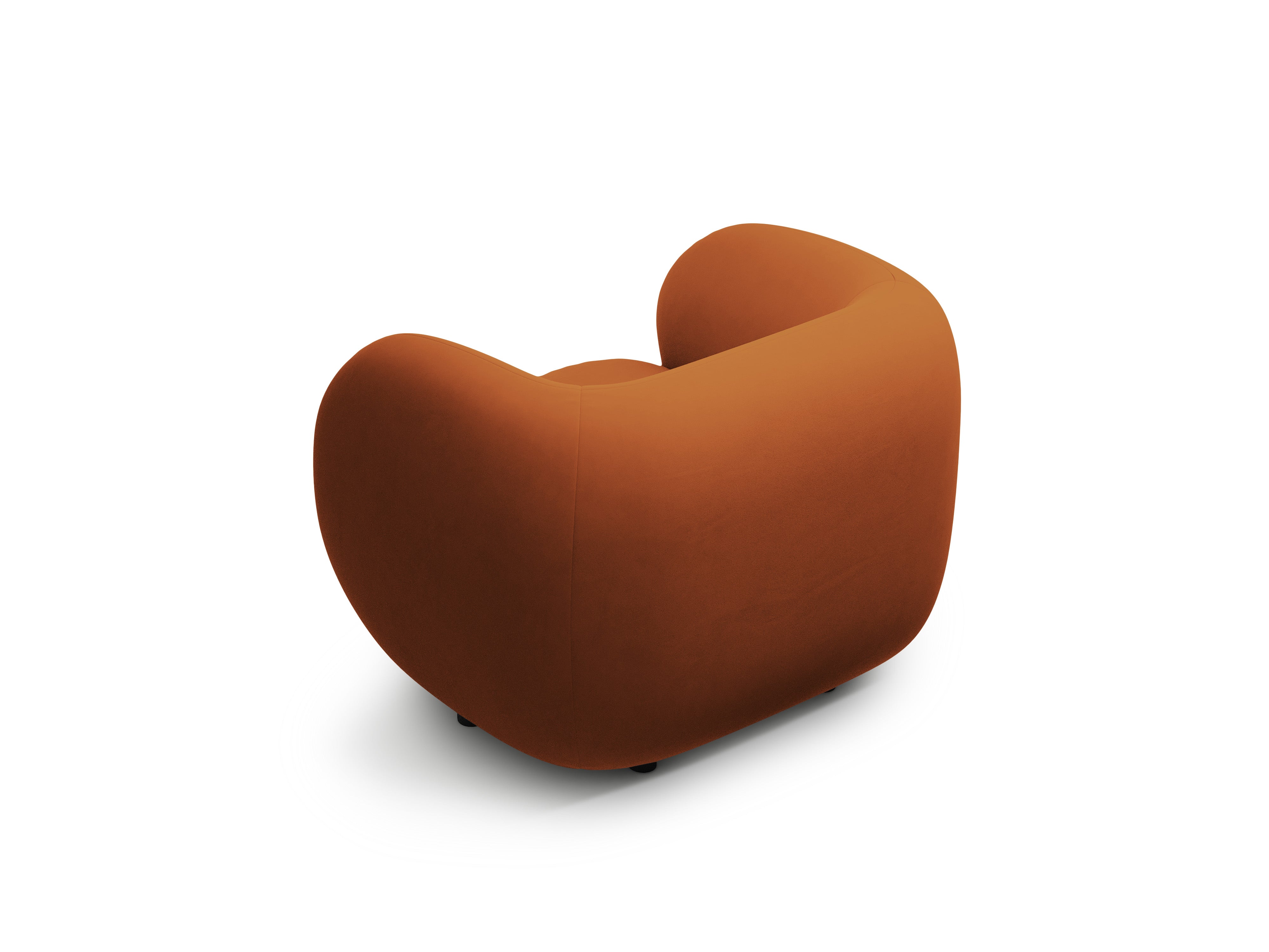 Velvet armchair KATE terracotta