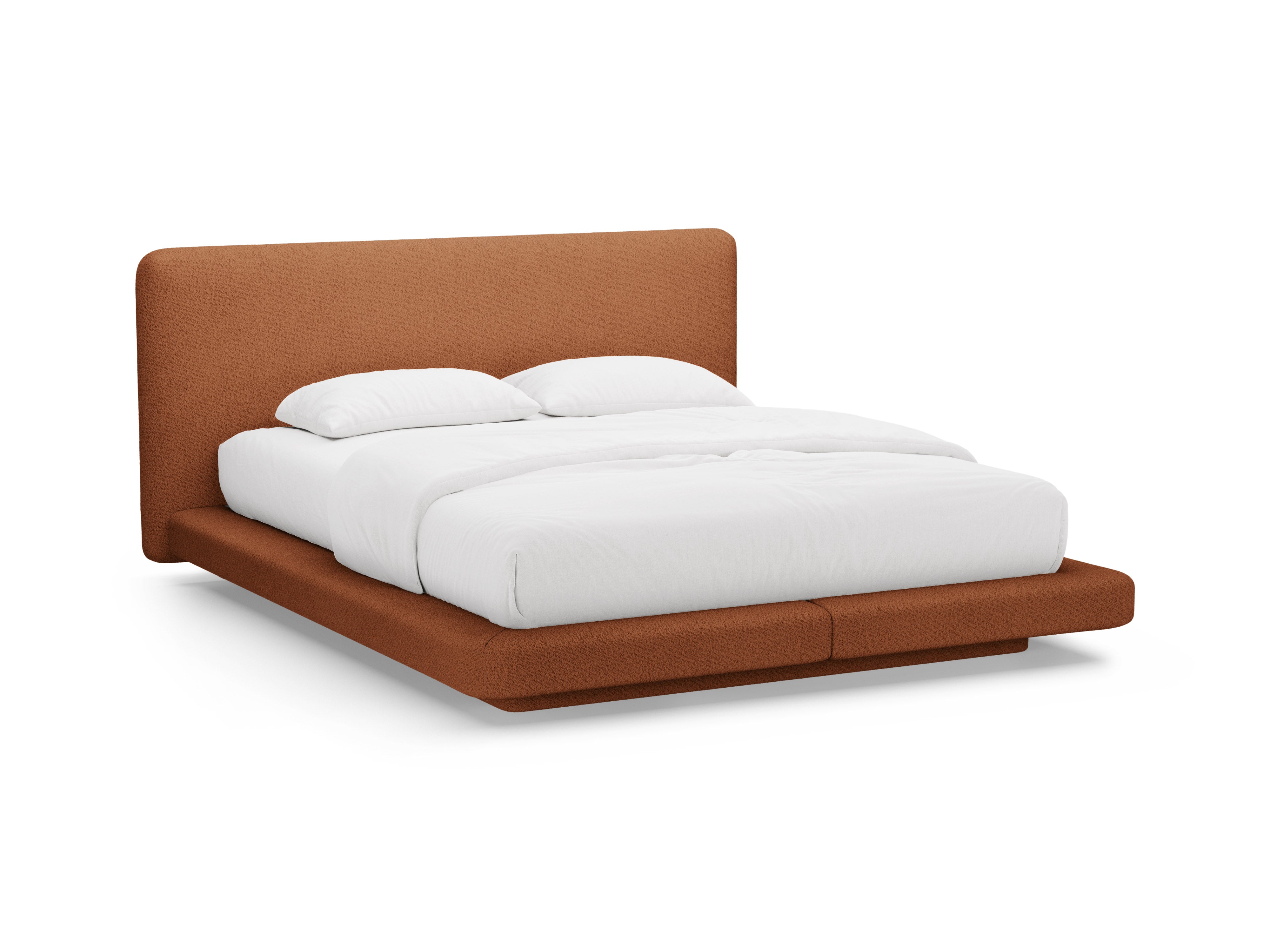Bett LINEA Terrakotta Boucle