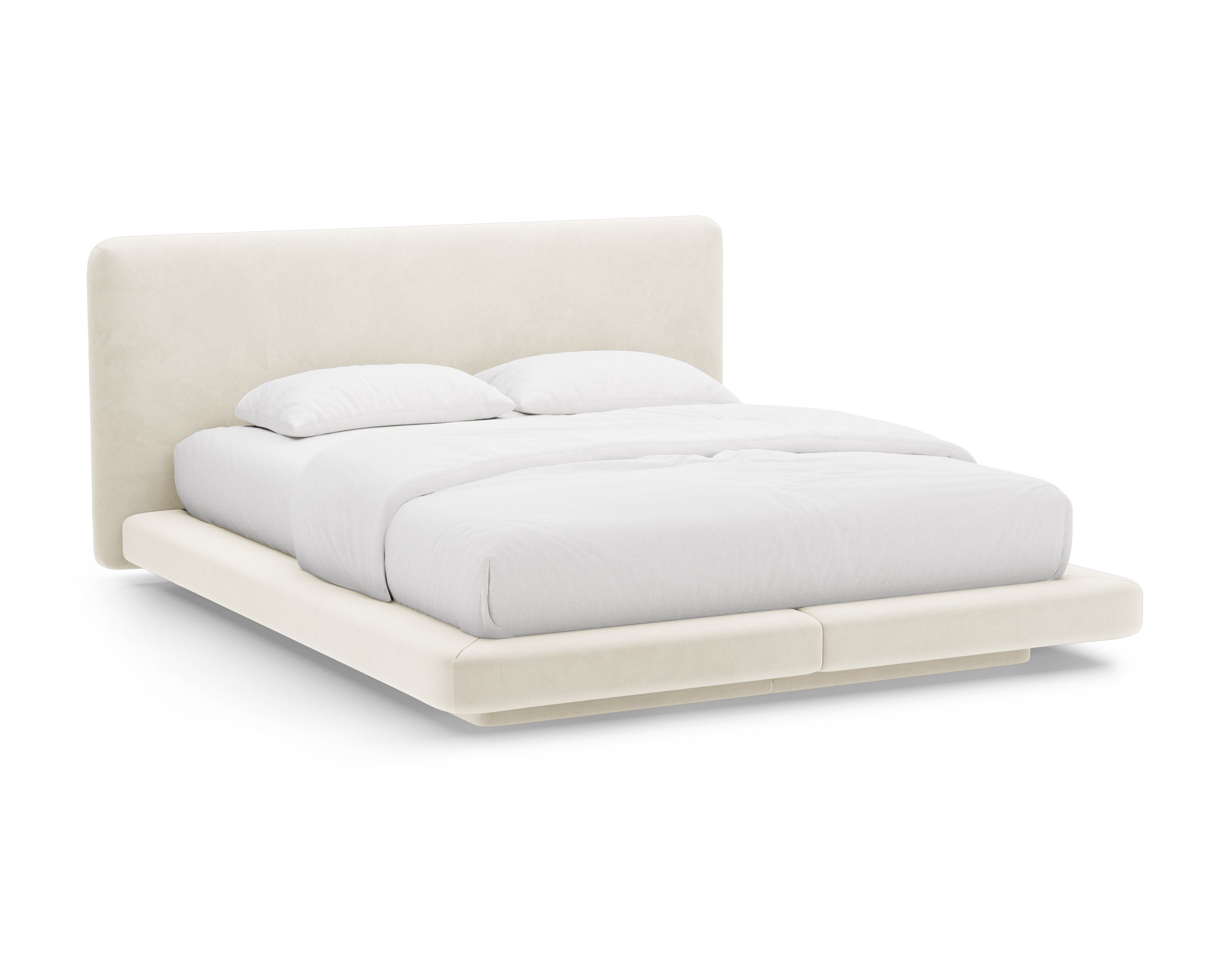 Samtbett LINEA Elfenbein