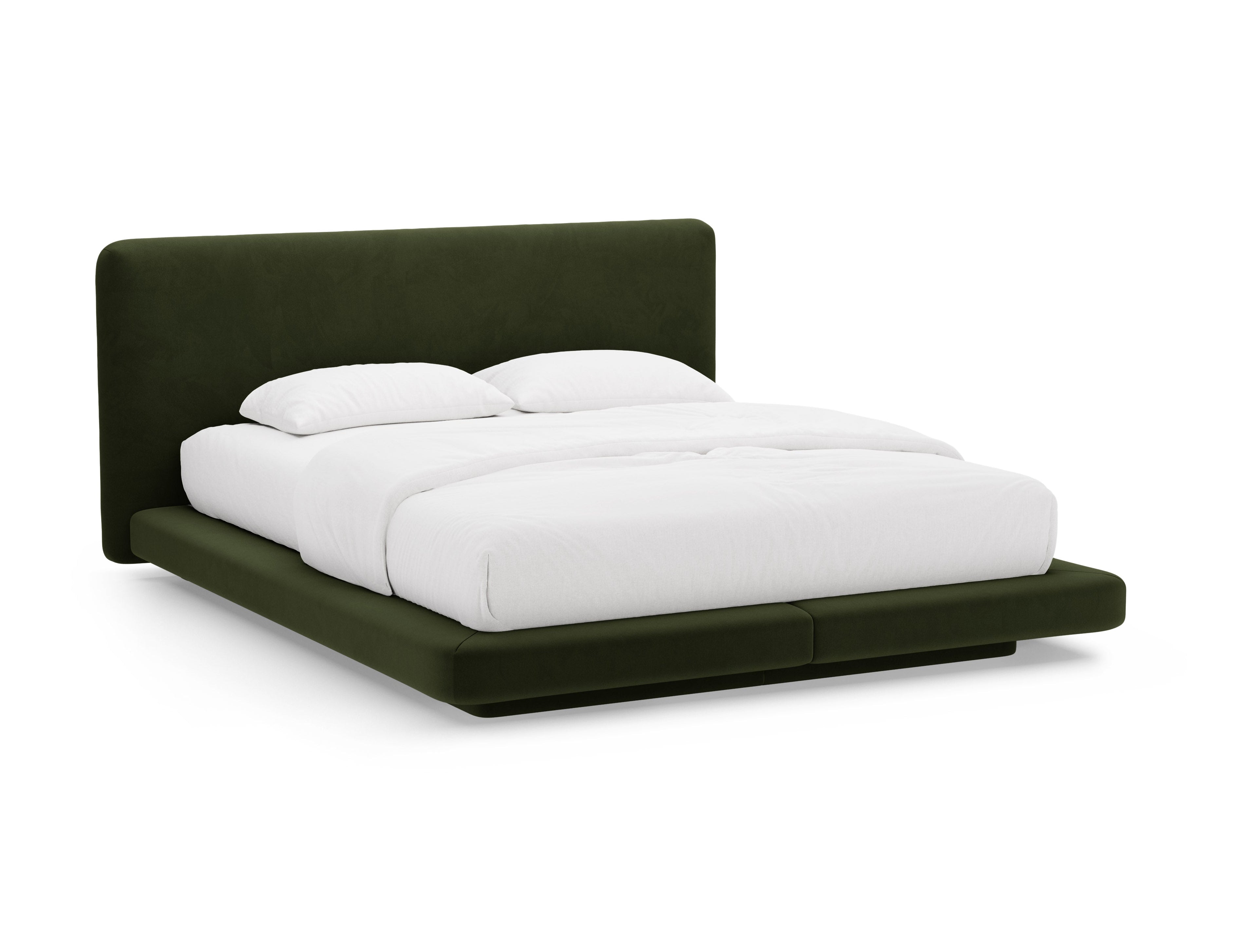 Samtbett LINEA dunkles Grün