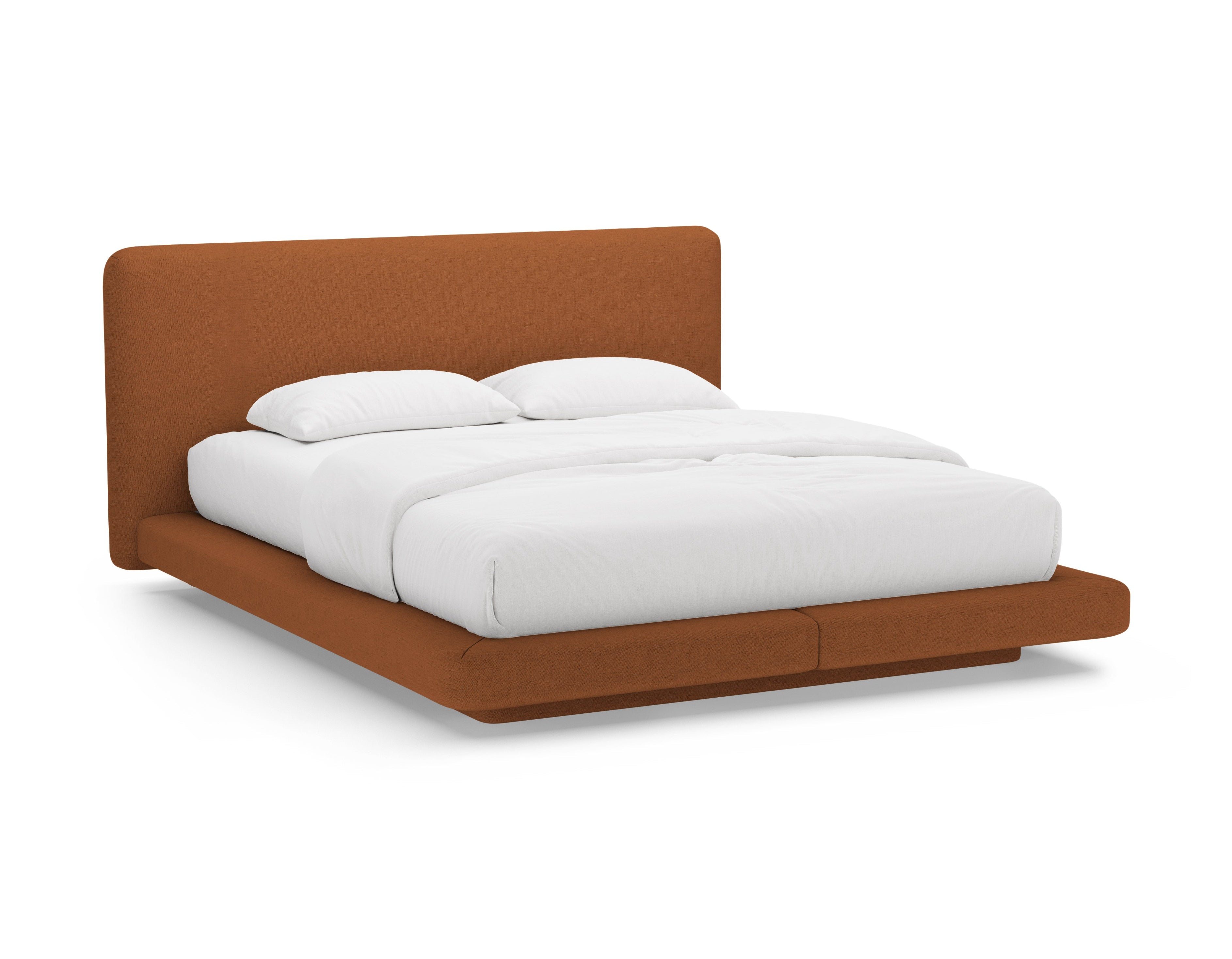 Bett LINEA ziegelrot