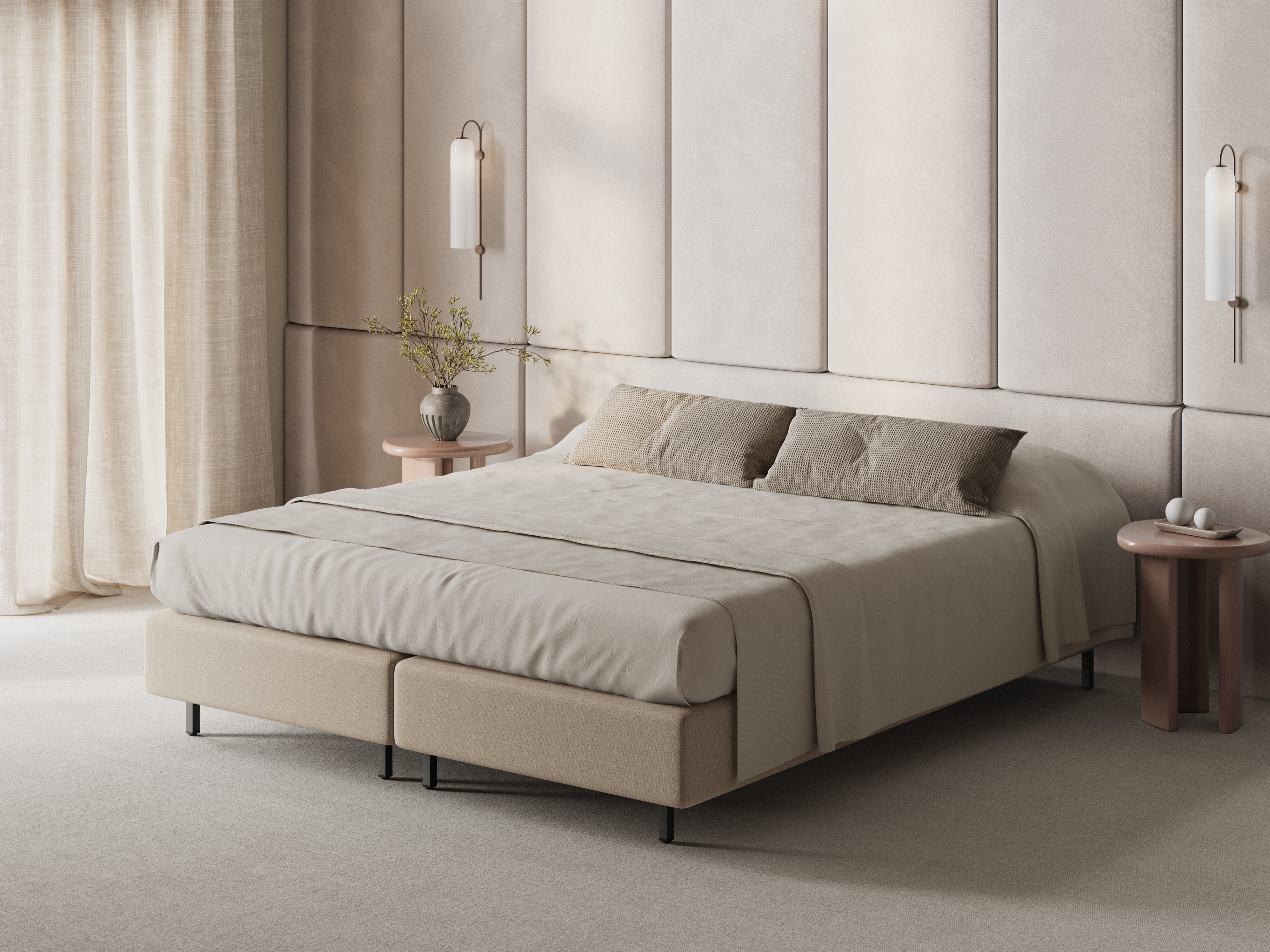 Bett WHALE beige