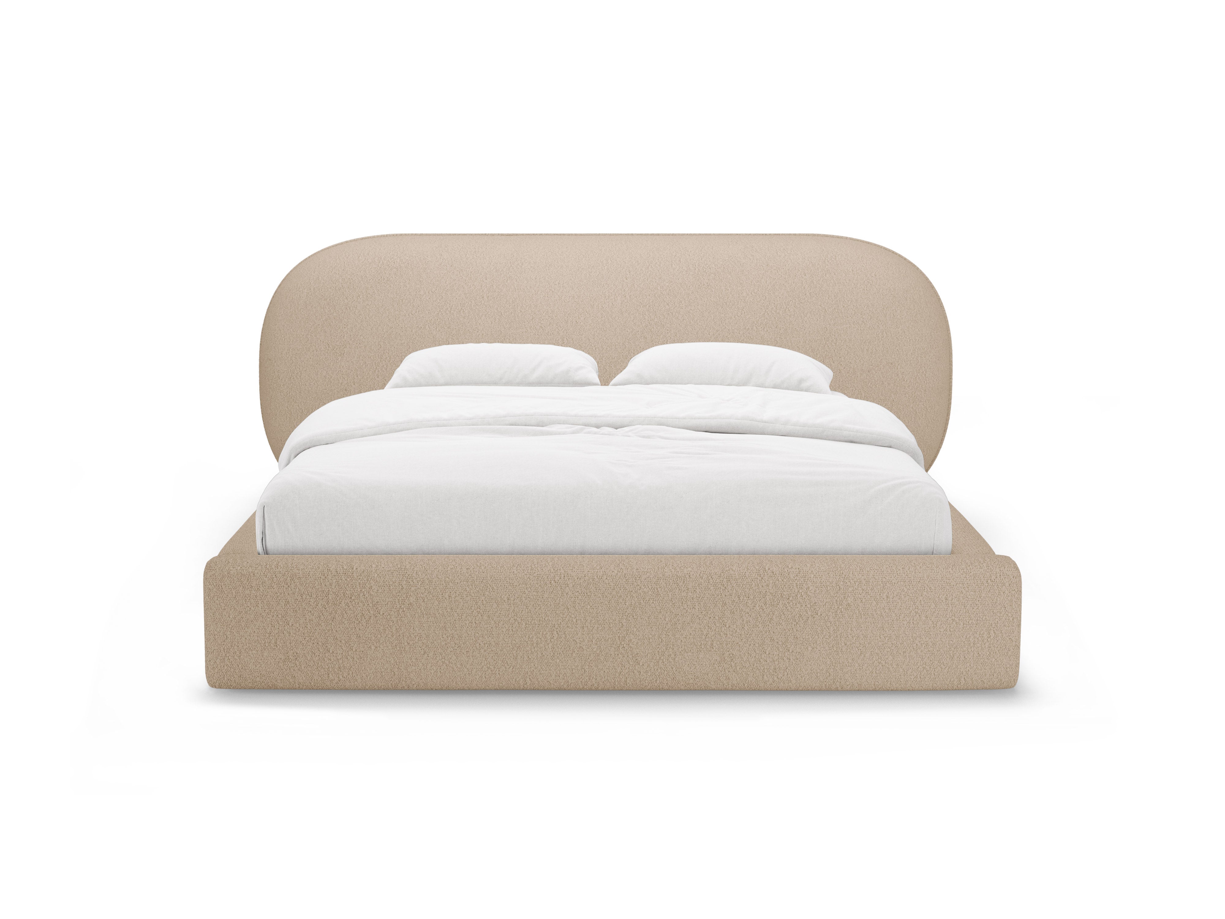 Bett OVALO beige Boucle