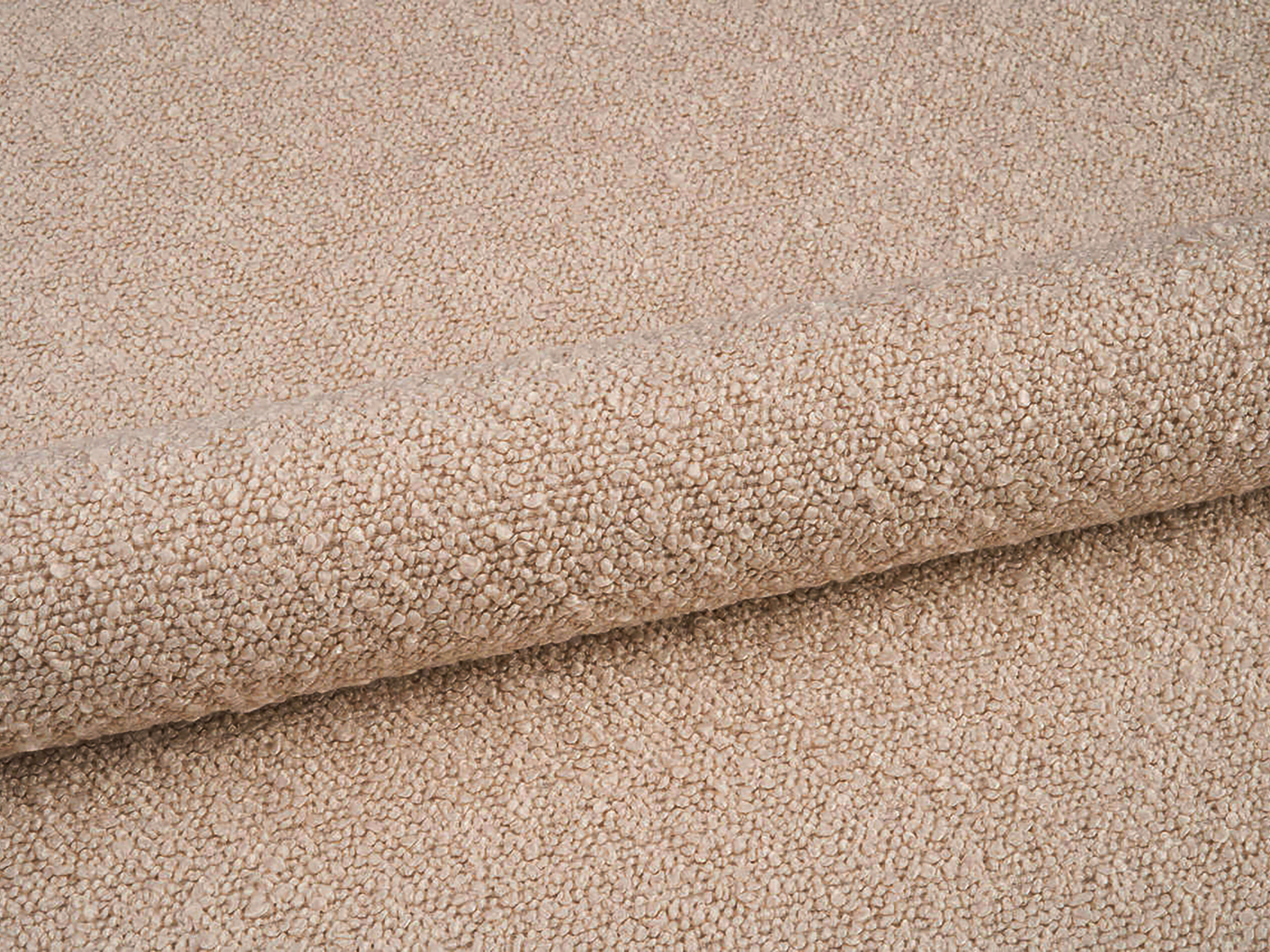 Bett OVALO beige Boucle