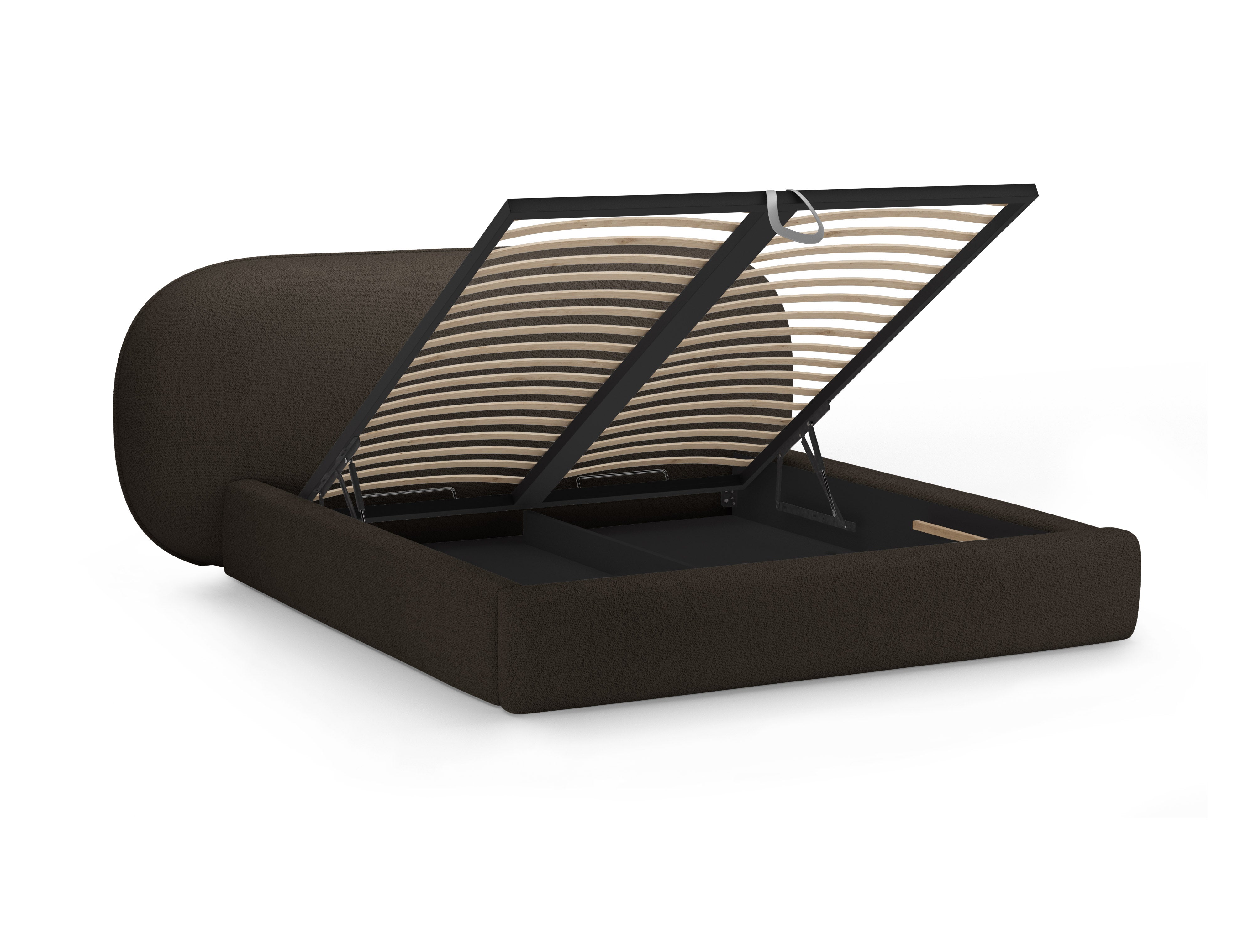 OVALO Bed in Brown Boucle