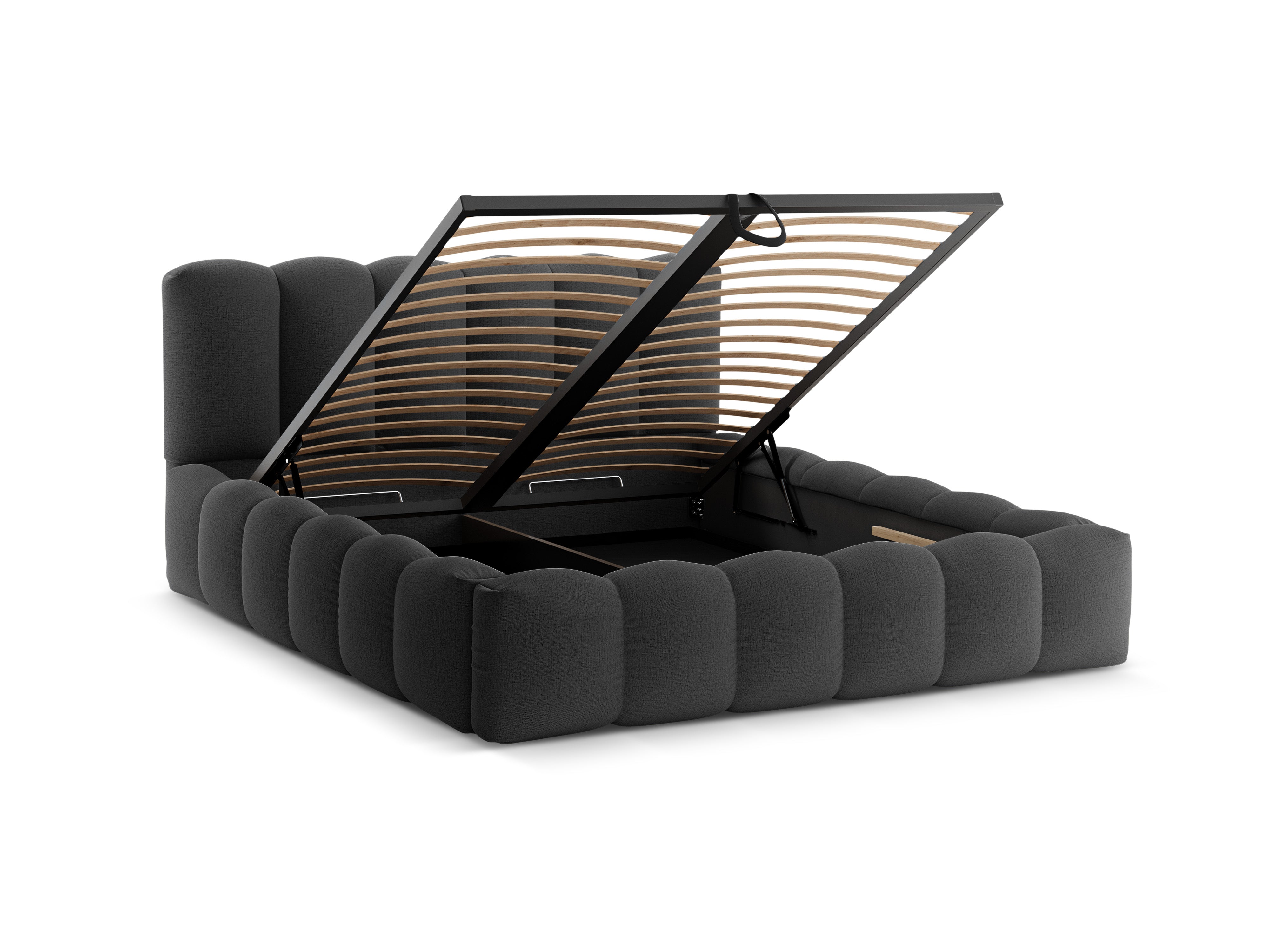 Bett mit Bettkasten LUPINE anthrazit