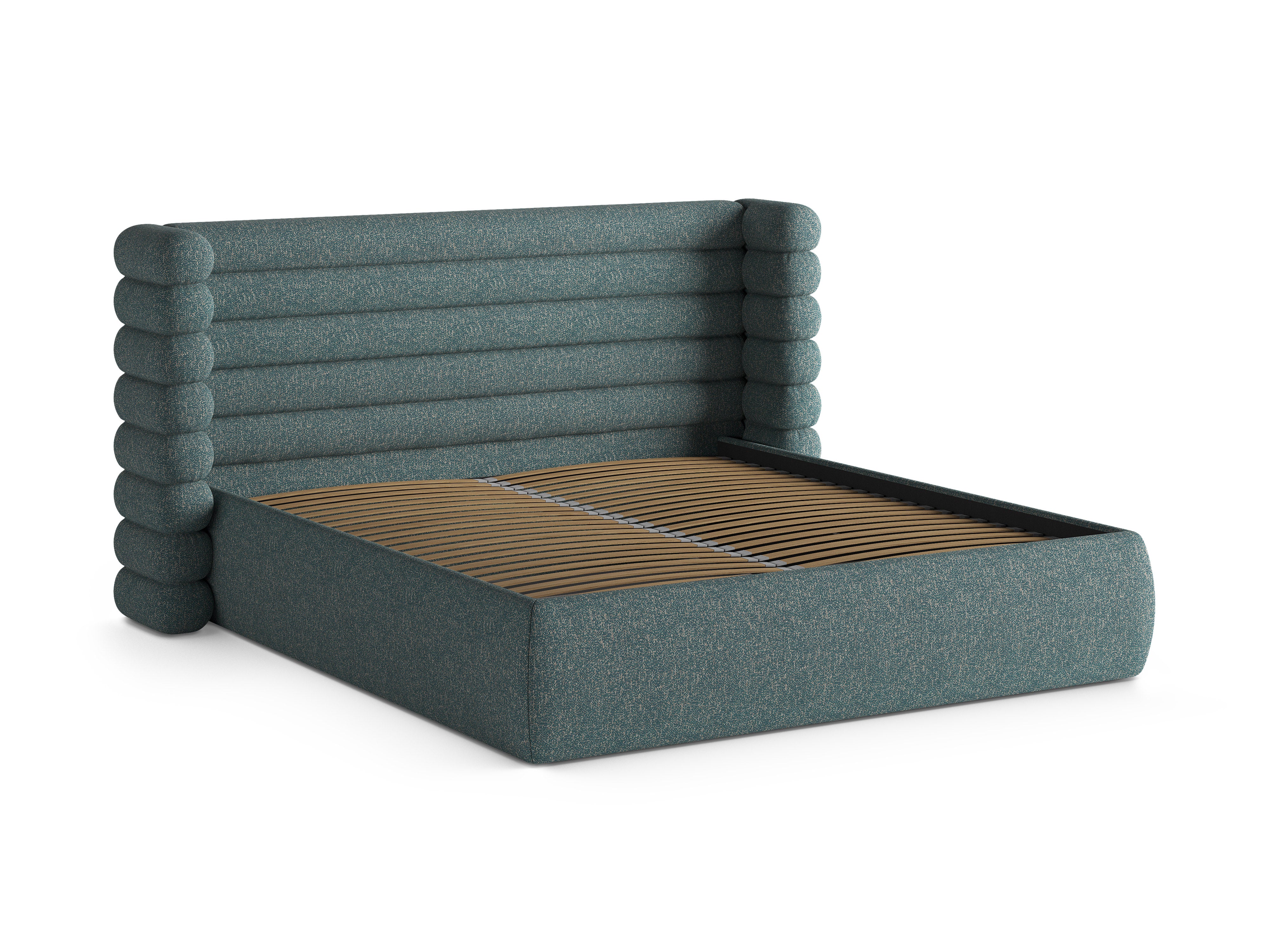 Bett MOUNT blauer Melange
