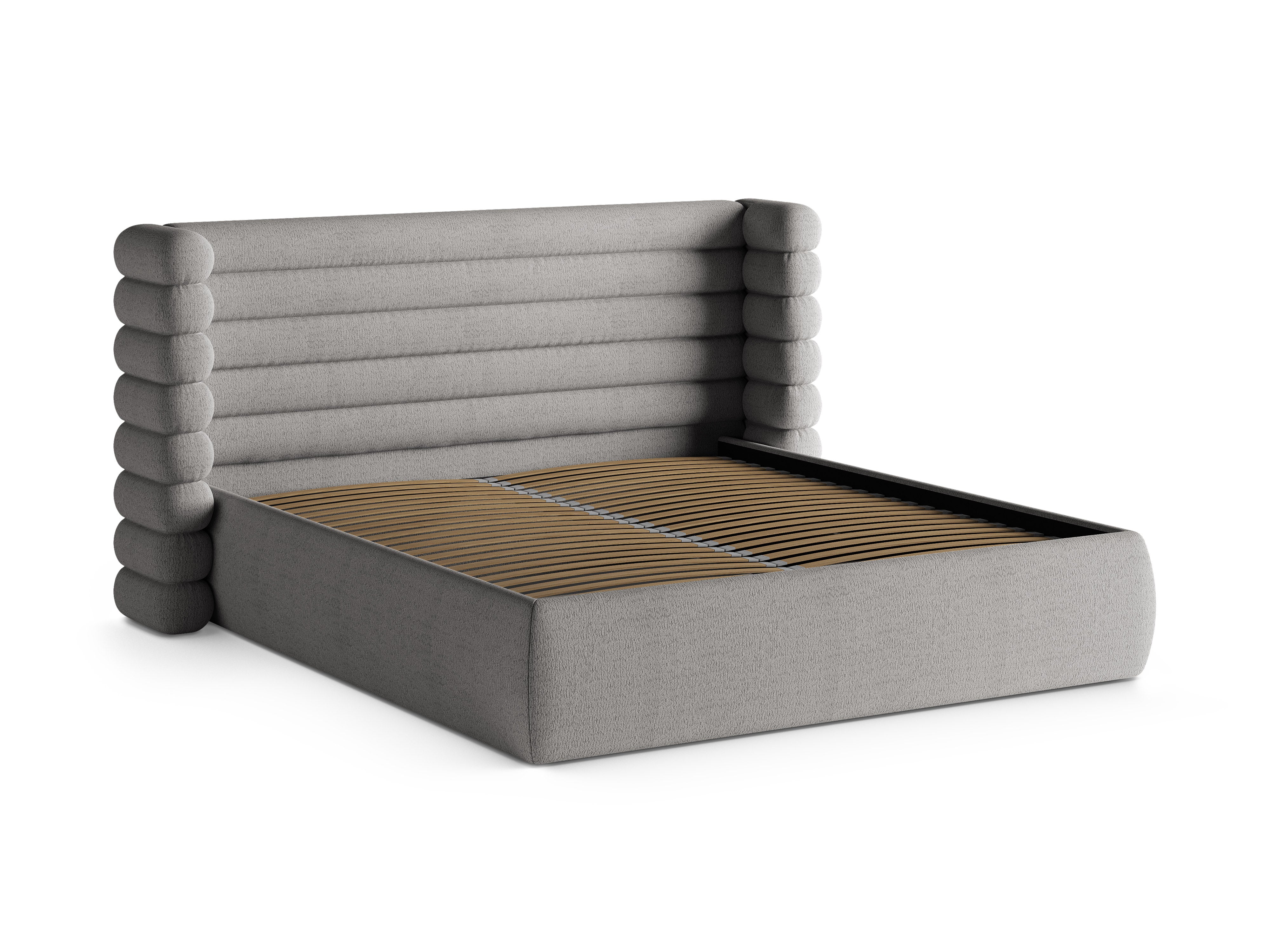 Bett MOUNT graues Boucle