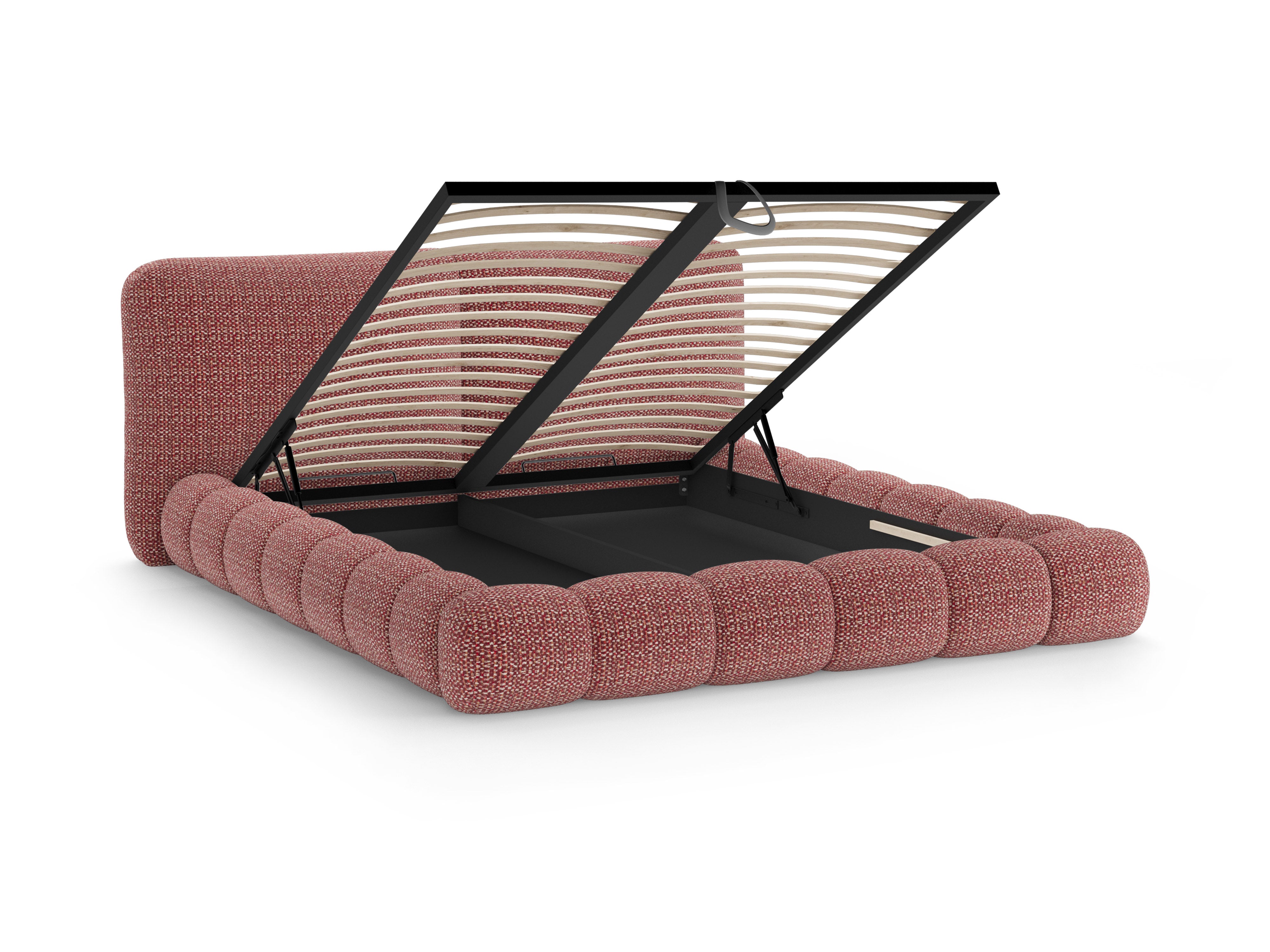 Bett SOLANGE roter Melange