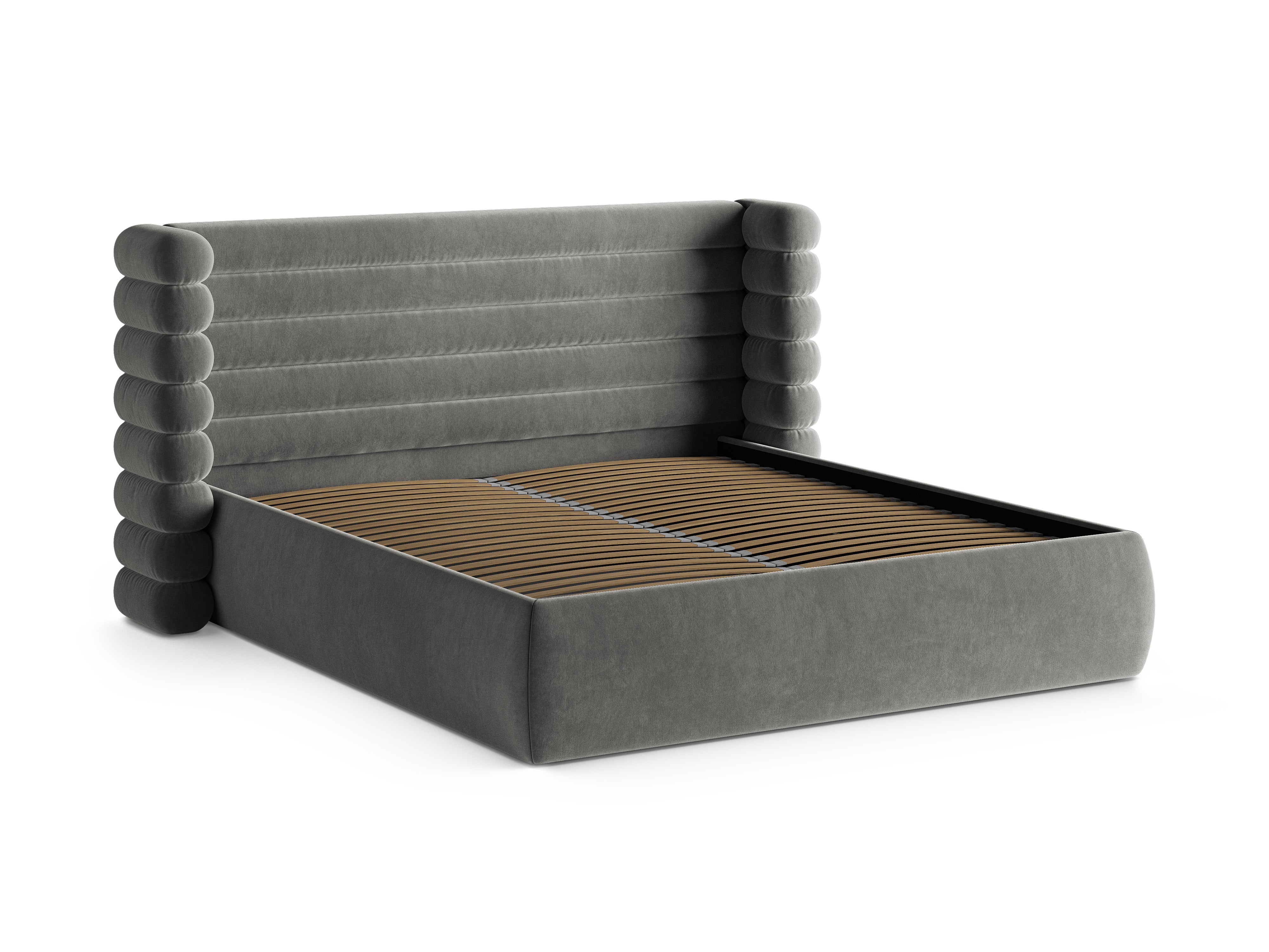 Samtbett MOUNT grau