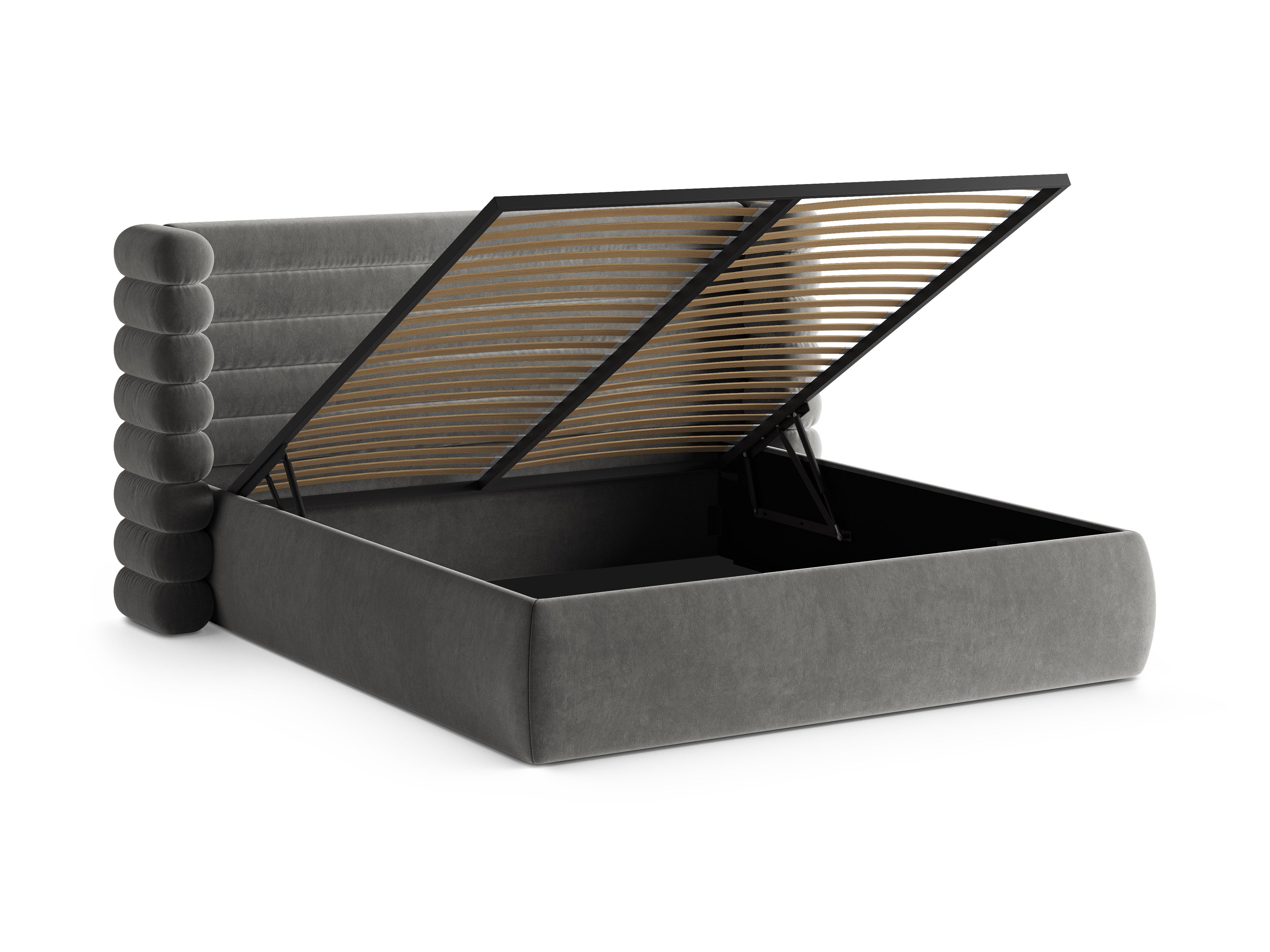 Samtbett MOUNT grau