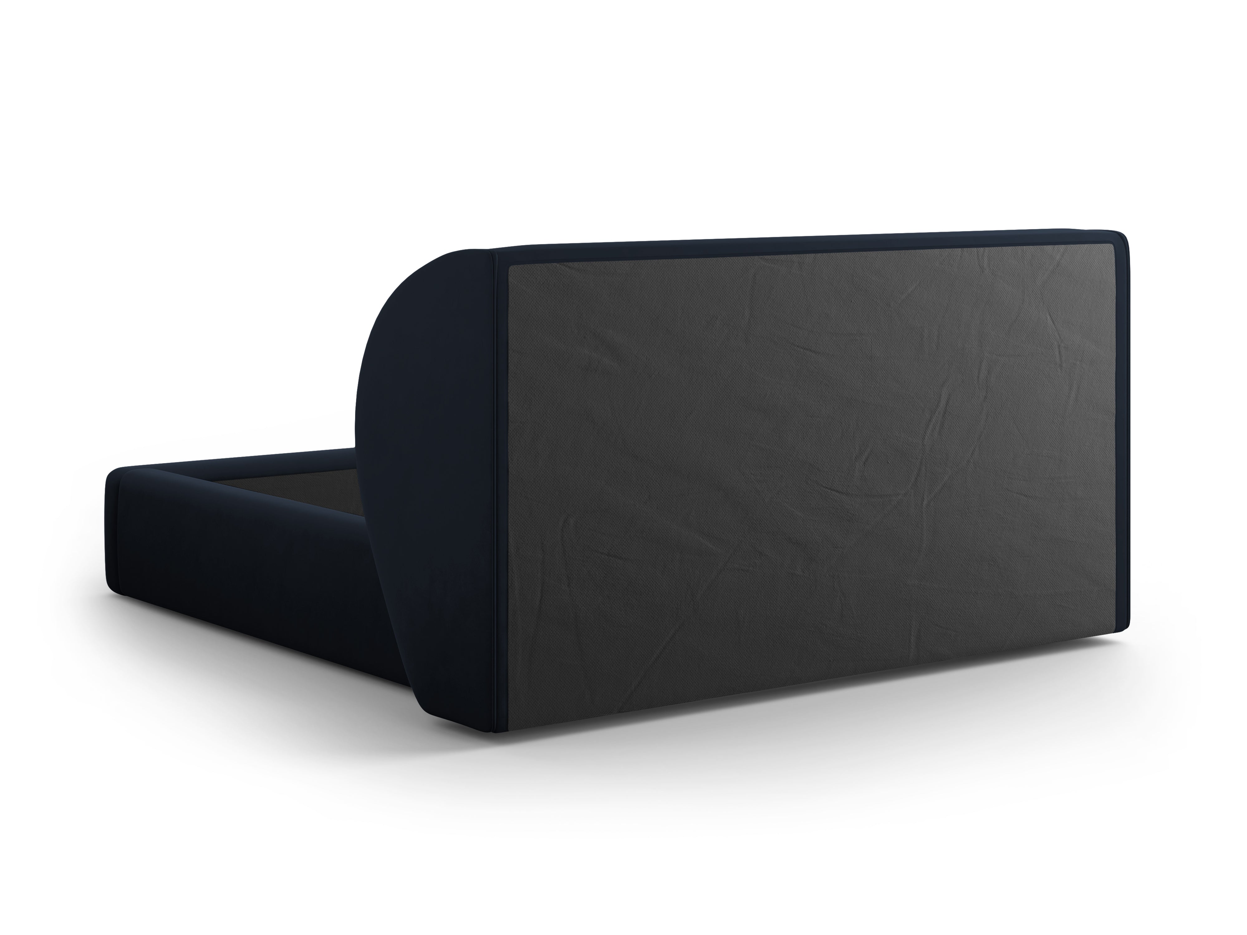 Łóżko aksamitne z pojemnikiem na pościel MILEY ciemnoniebieski Micadoni    Eye on Design