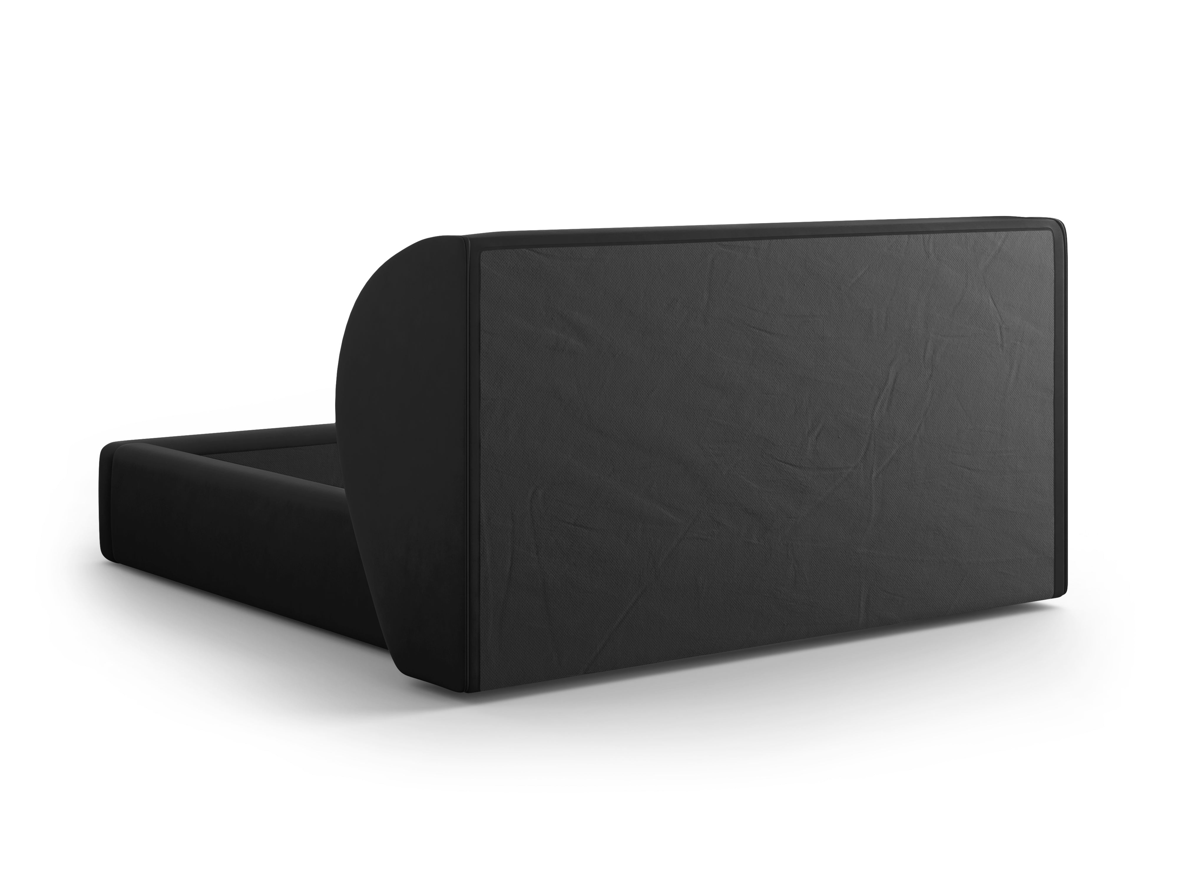 Łóżko aksamitne z pojemnikiem na pościel MILEY czarny Micadoni    Eye on Design