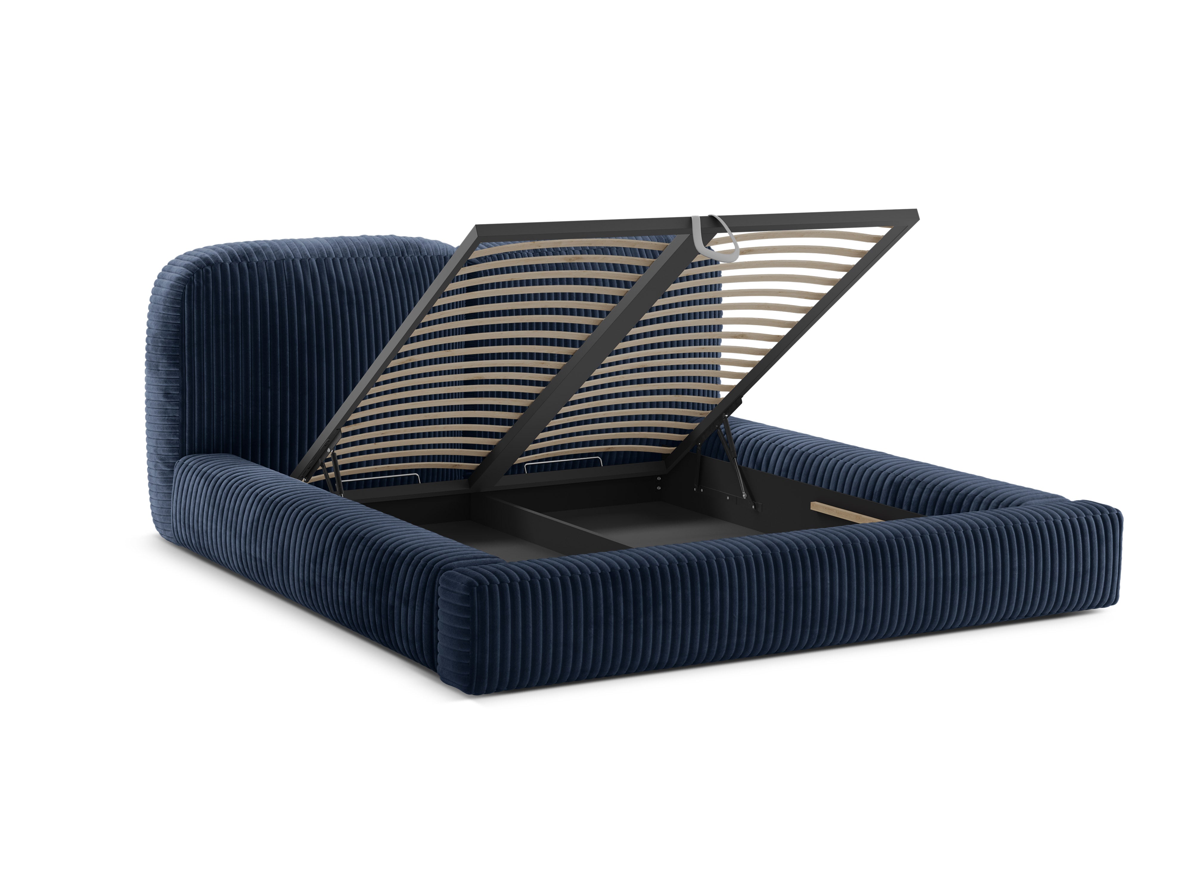 Bett MARTINA meerblaues Cord