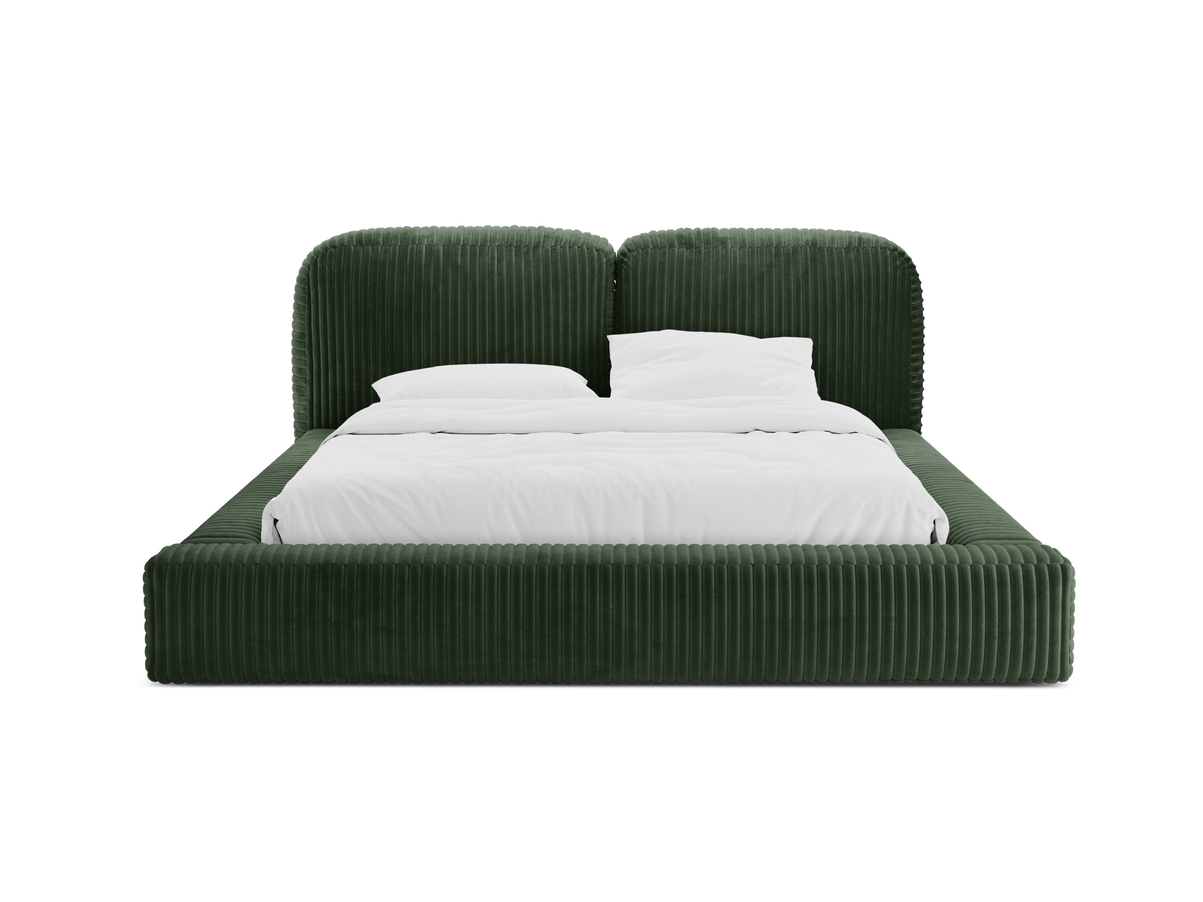 Bett MARTINA dunkelgrüner Cord
