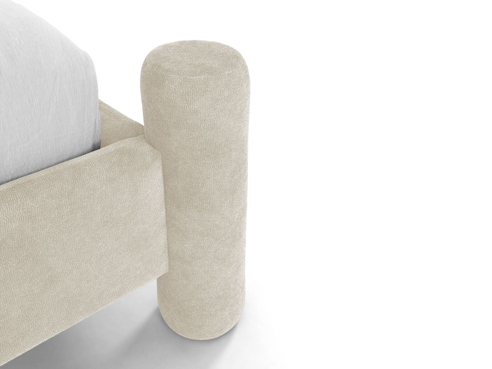 Bett VERA hellbeige Chenille