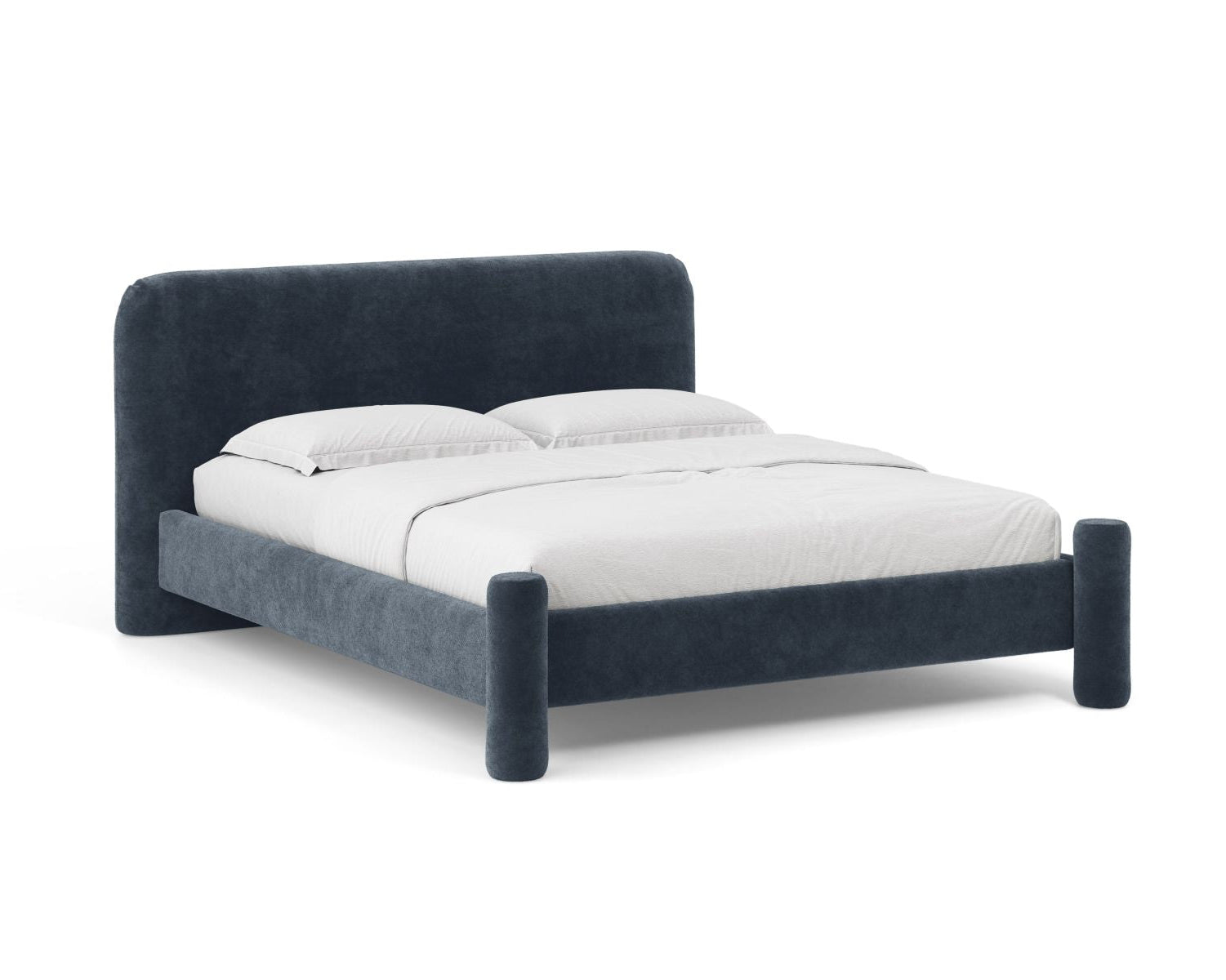 Bett VERA dunkelblauer Chenille