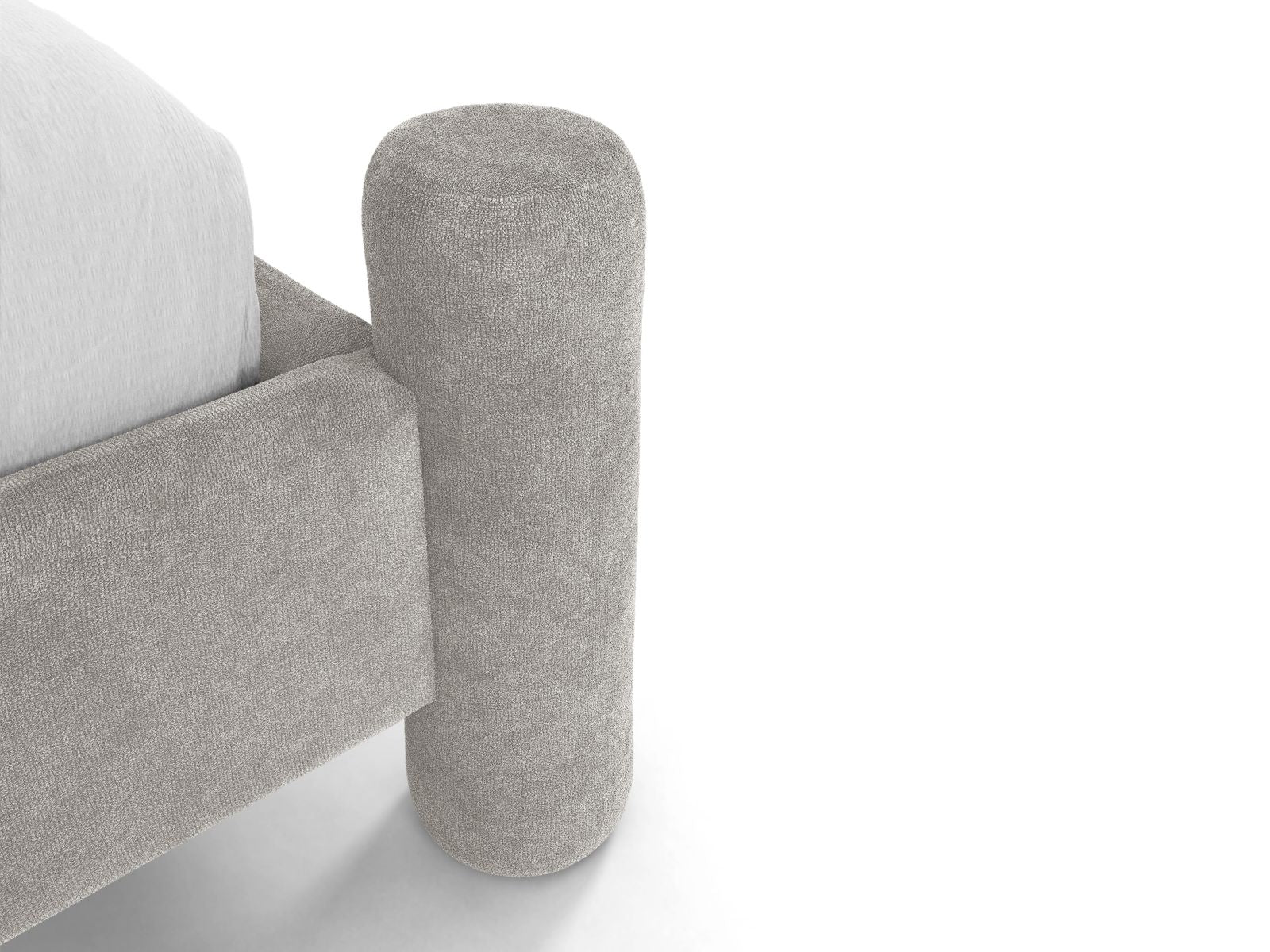 Bett VERA hellgrau Chenille
