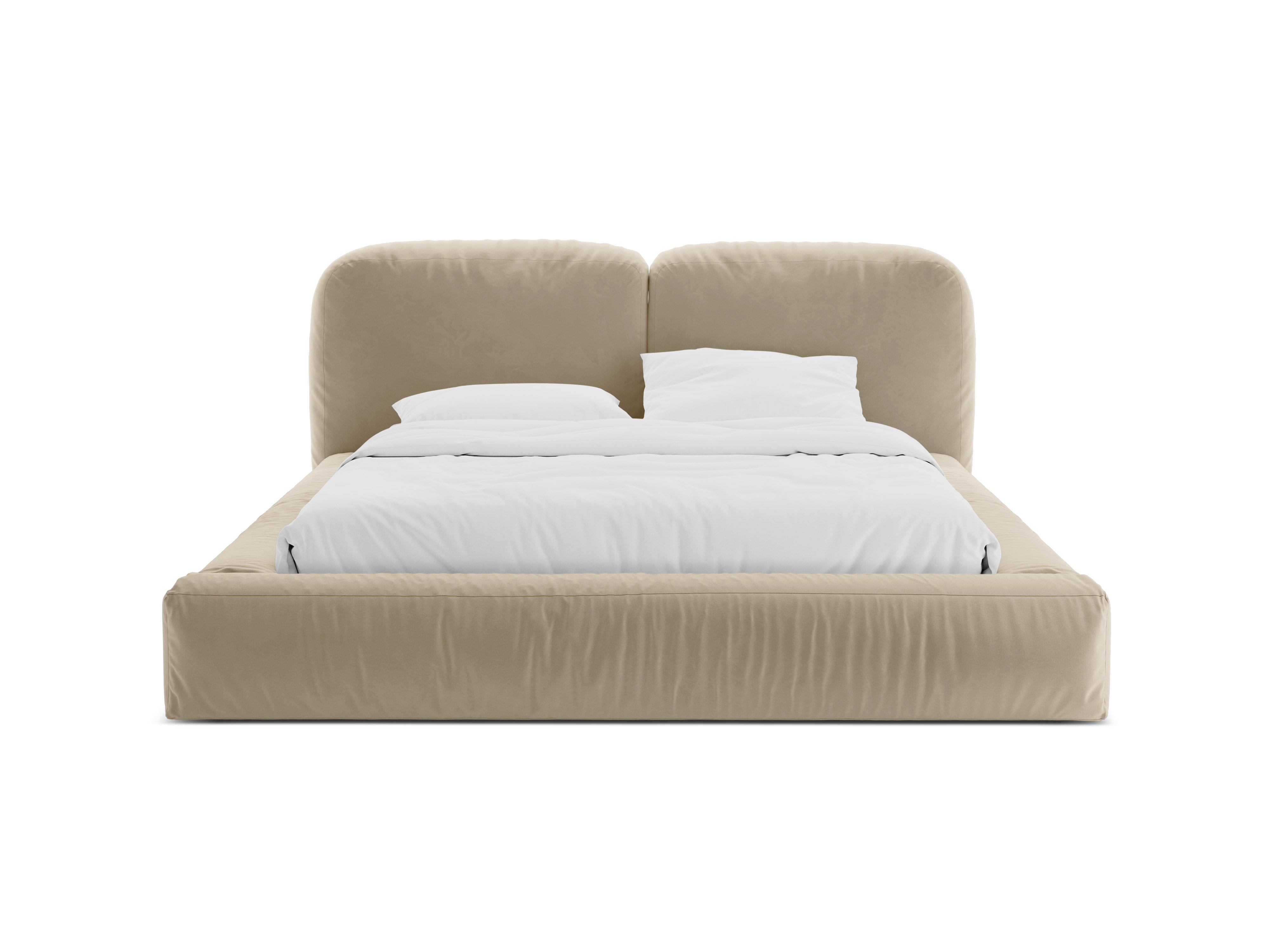 Samtbett MARTINA hellbeige