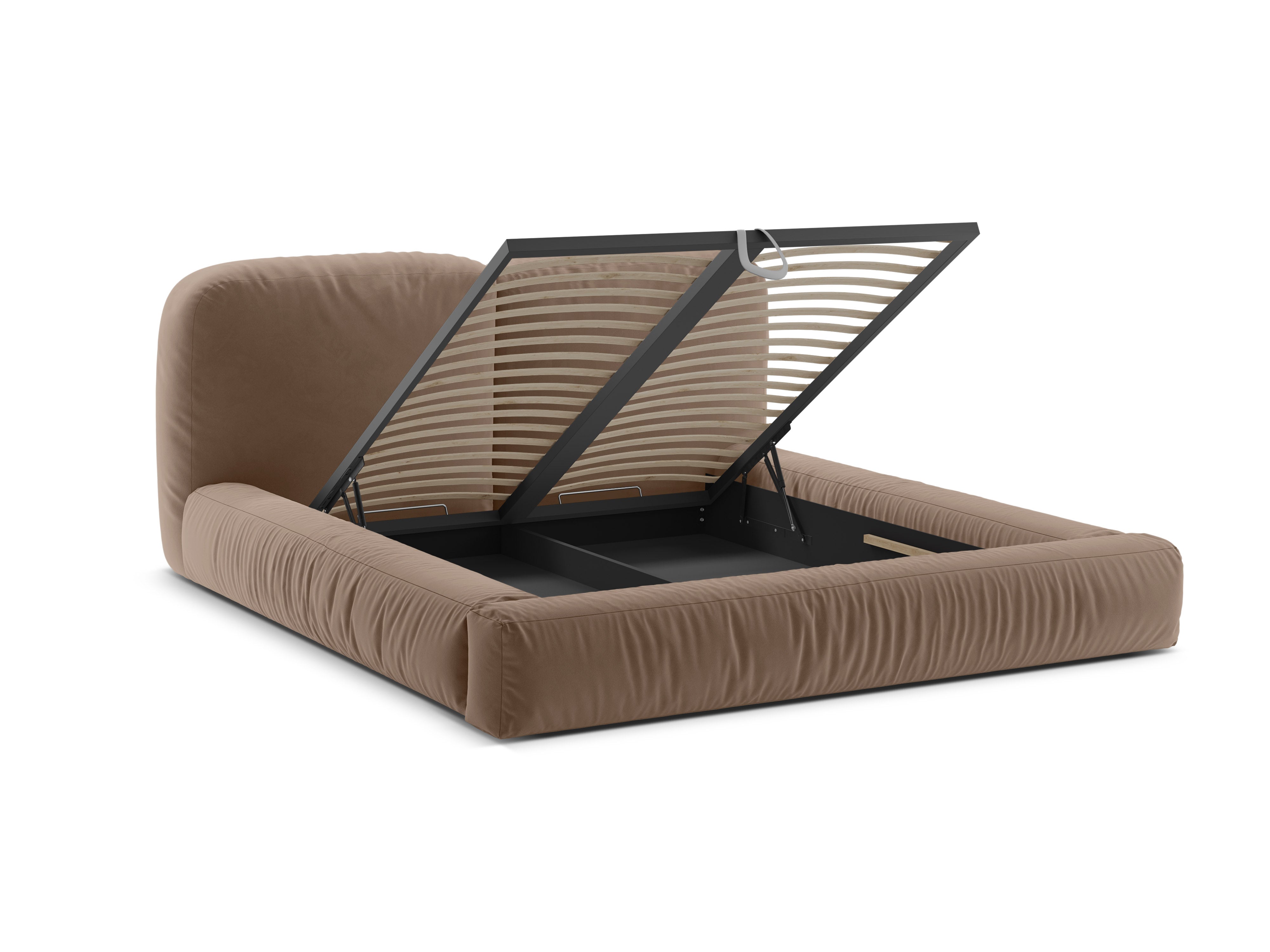 Samtbett MARTINA dunkelbeige