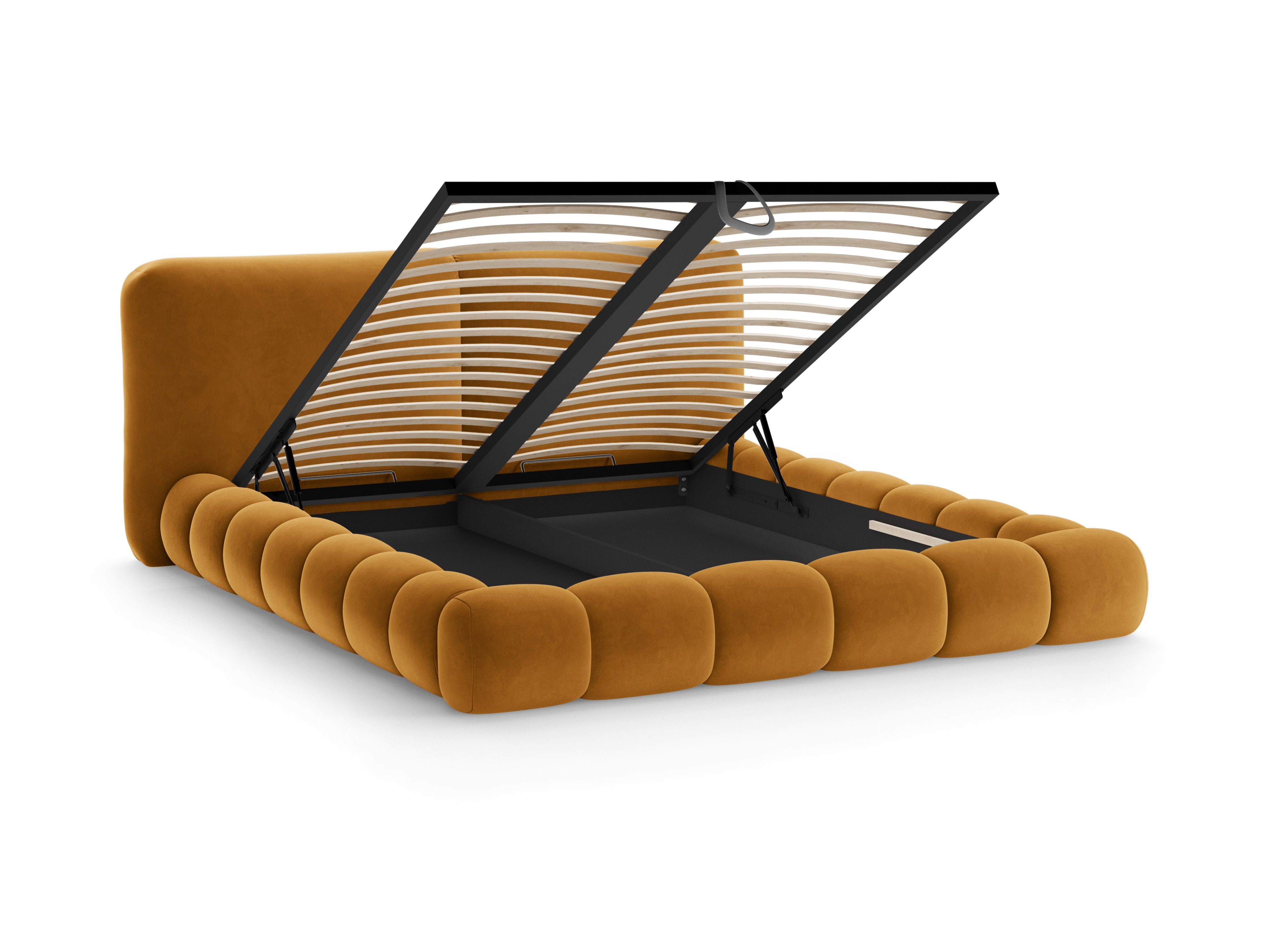 Samtbett SOLANGE senfgelb