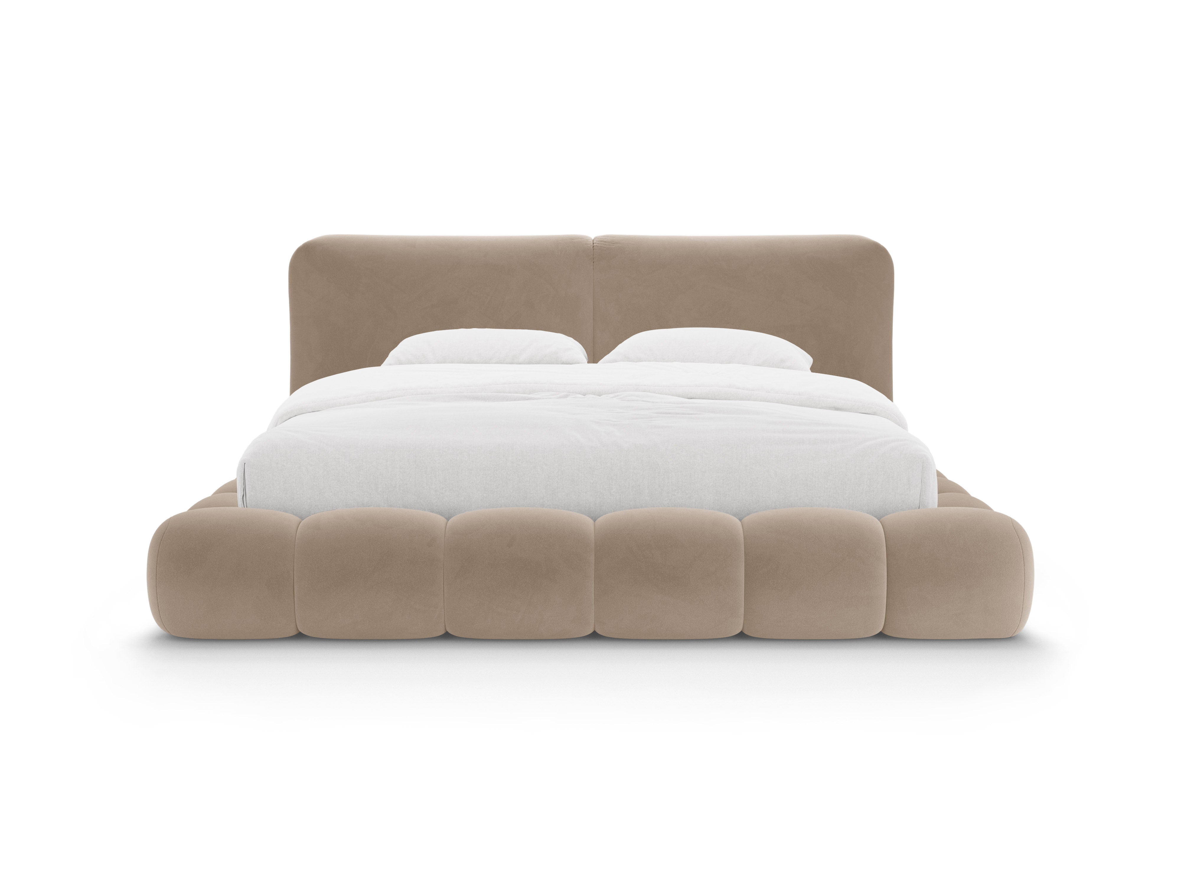 Samtbett SOLANGE mandelbeige