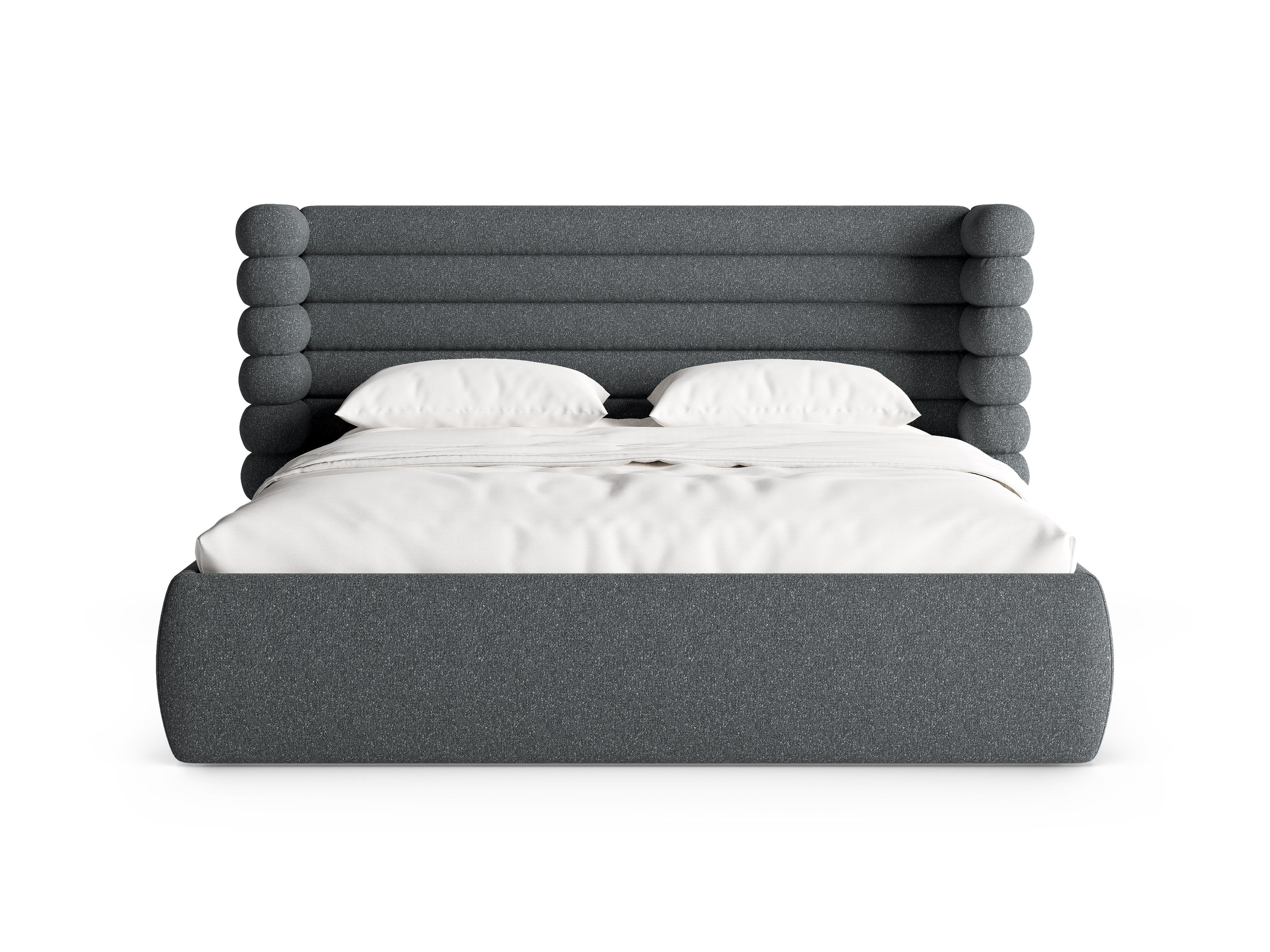 Bett MOUNT dunkelgrau meliert