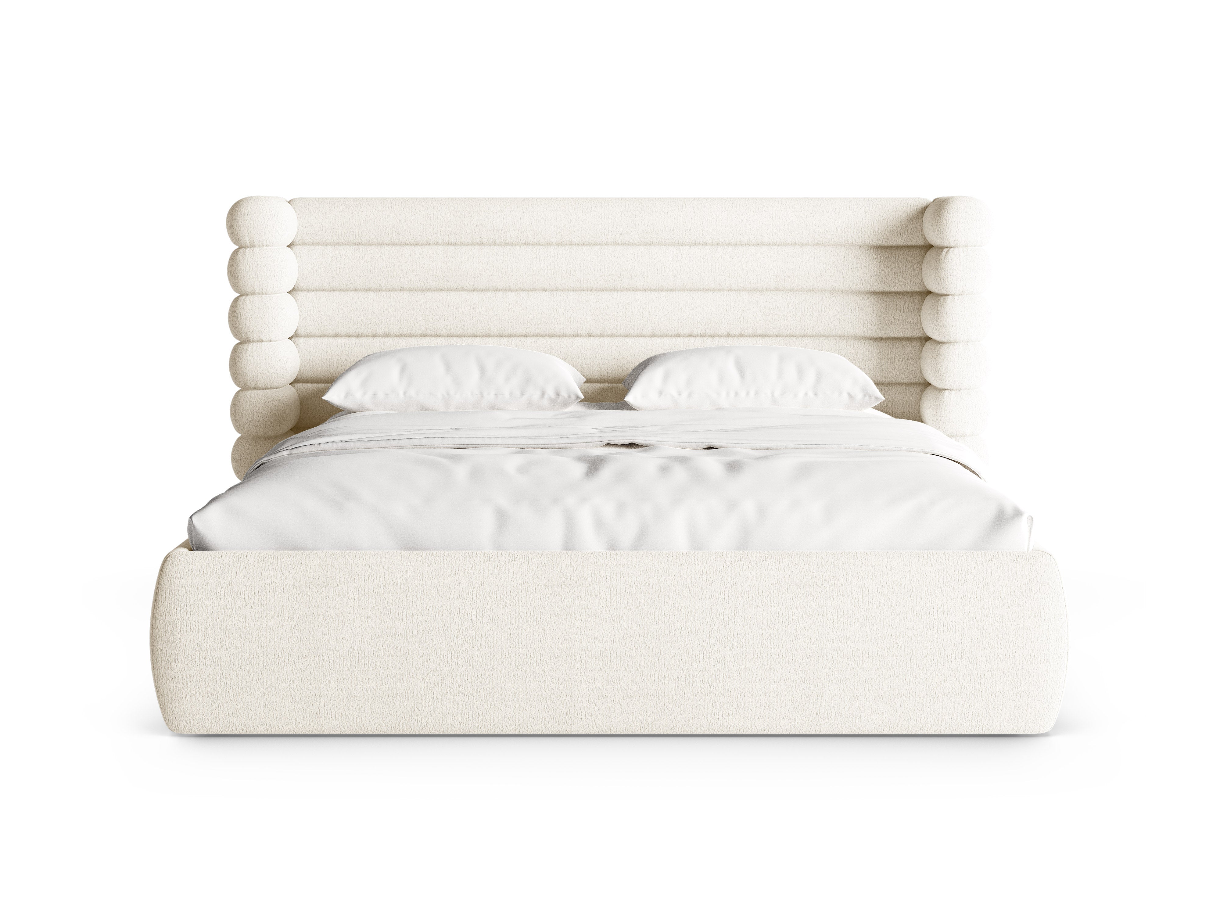 Bett MOUNT Elfenbein Boucle