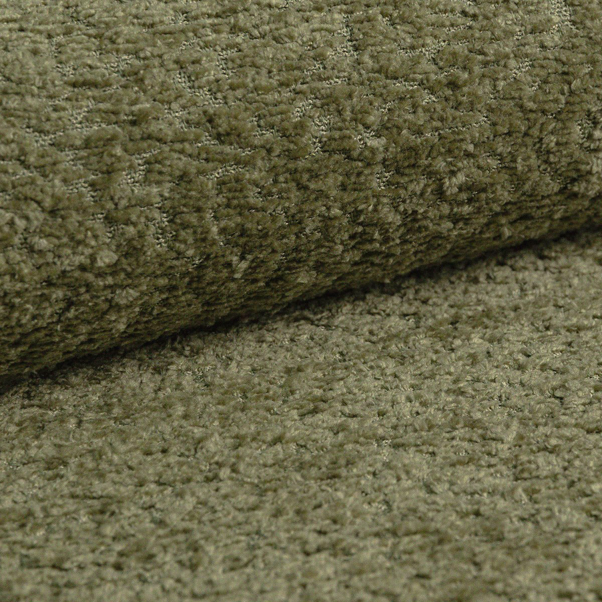 Bett MOUNT olivgrüner Boucle