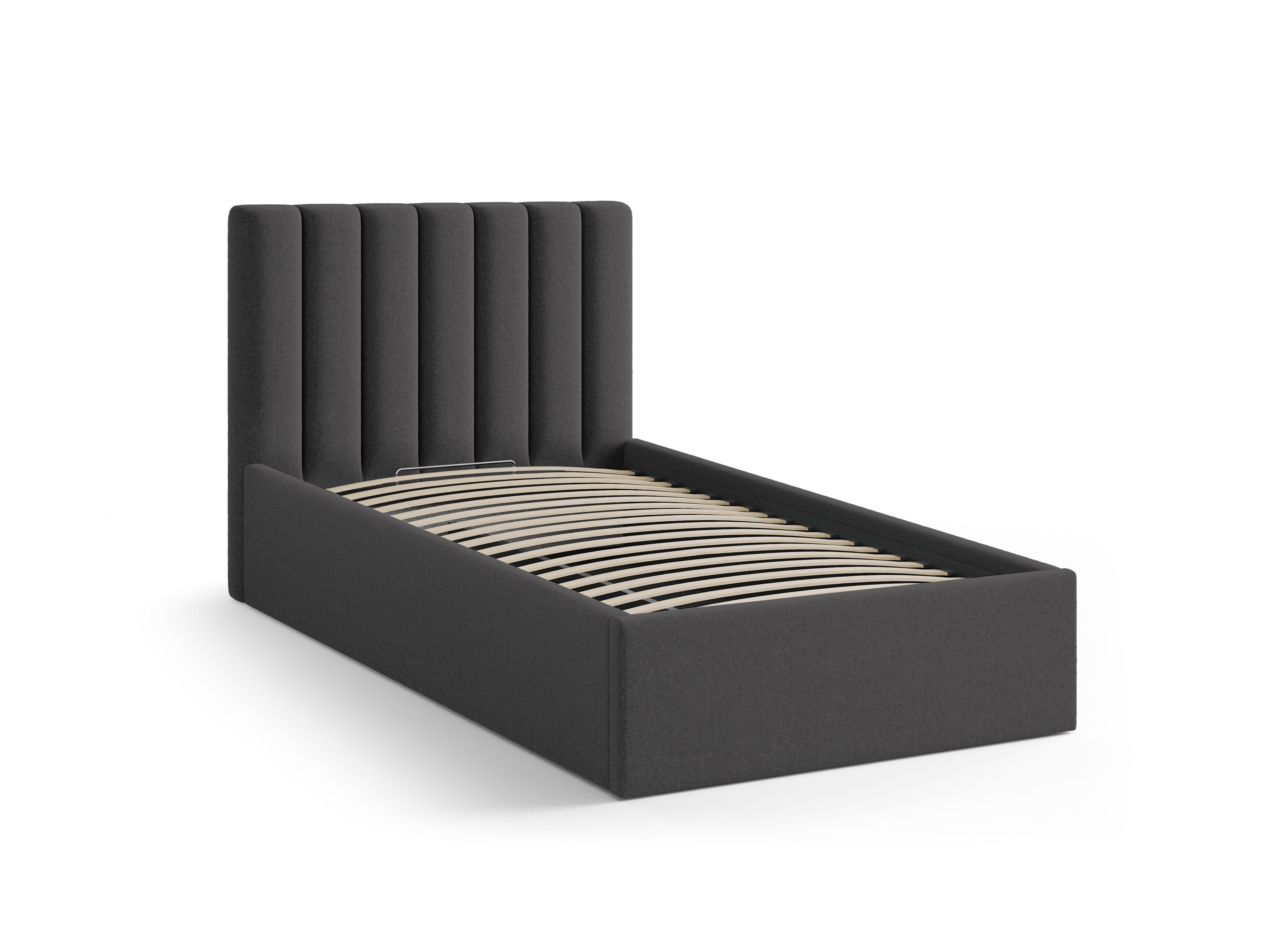 Einzelbett mit Bettkasten ALLISON in Anthrazit