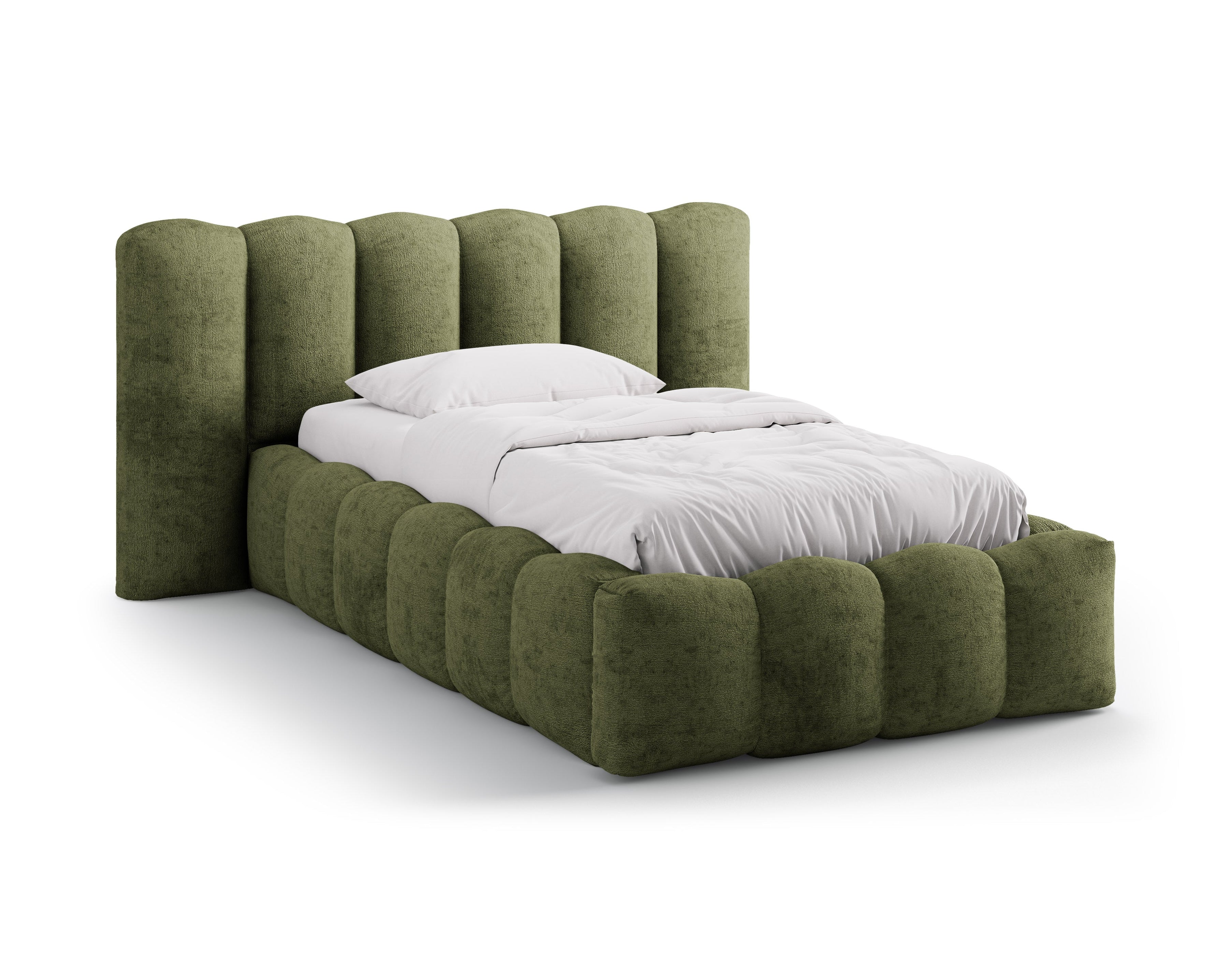 Bett LUPINE grün Chenille