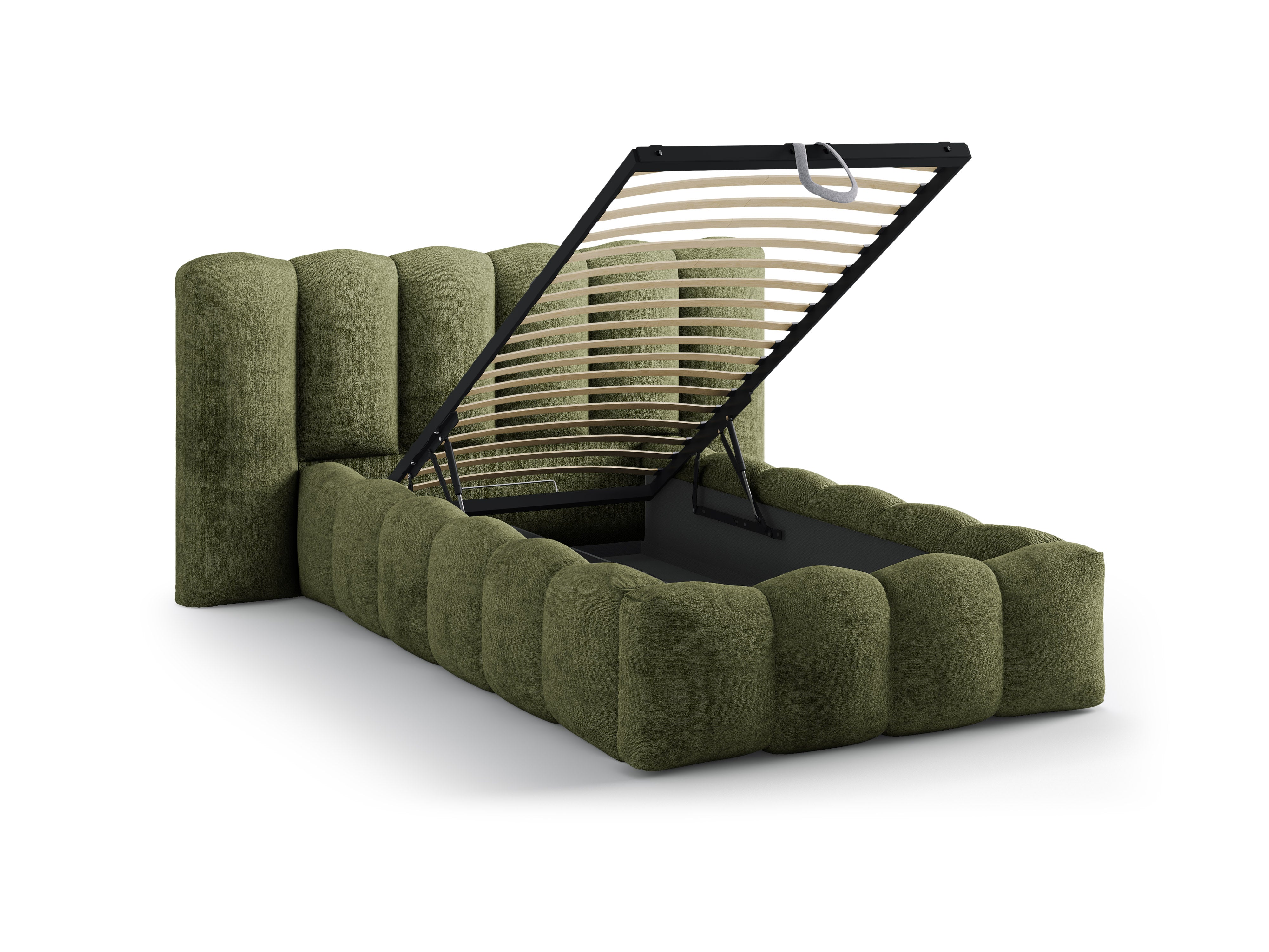 Bett LUPINE grün Chenille