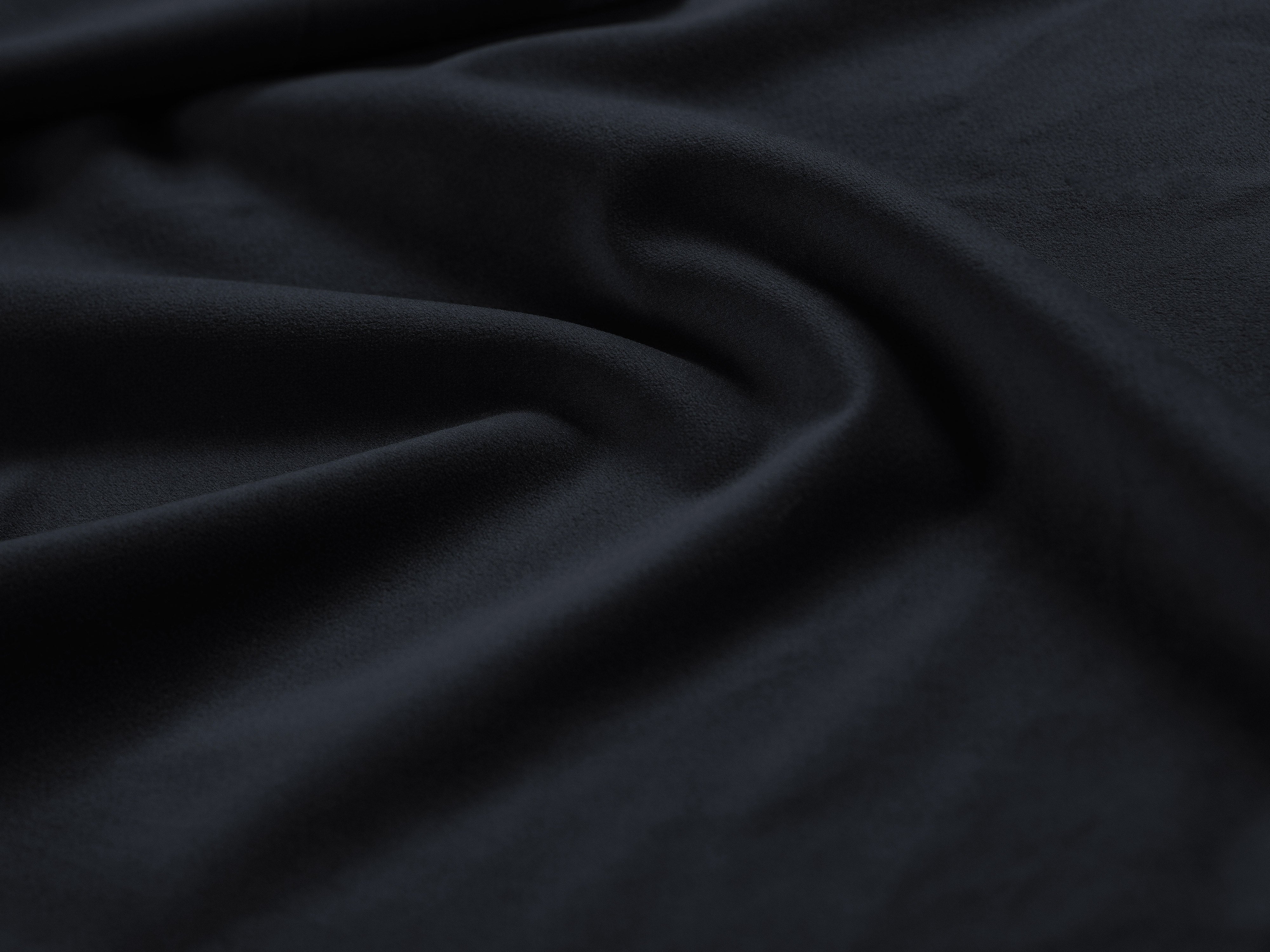 Einzelbett aus Samt mit Bettkasten ALLISON in Marineblau