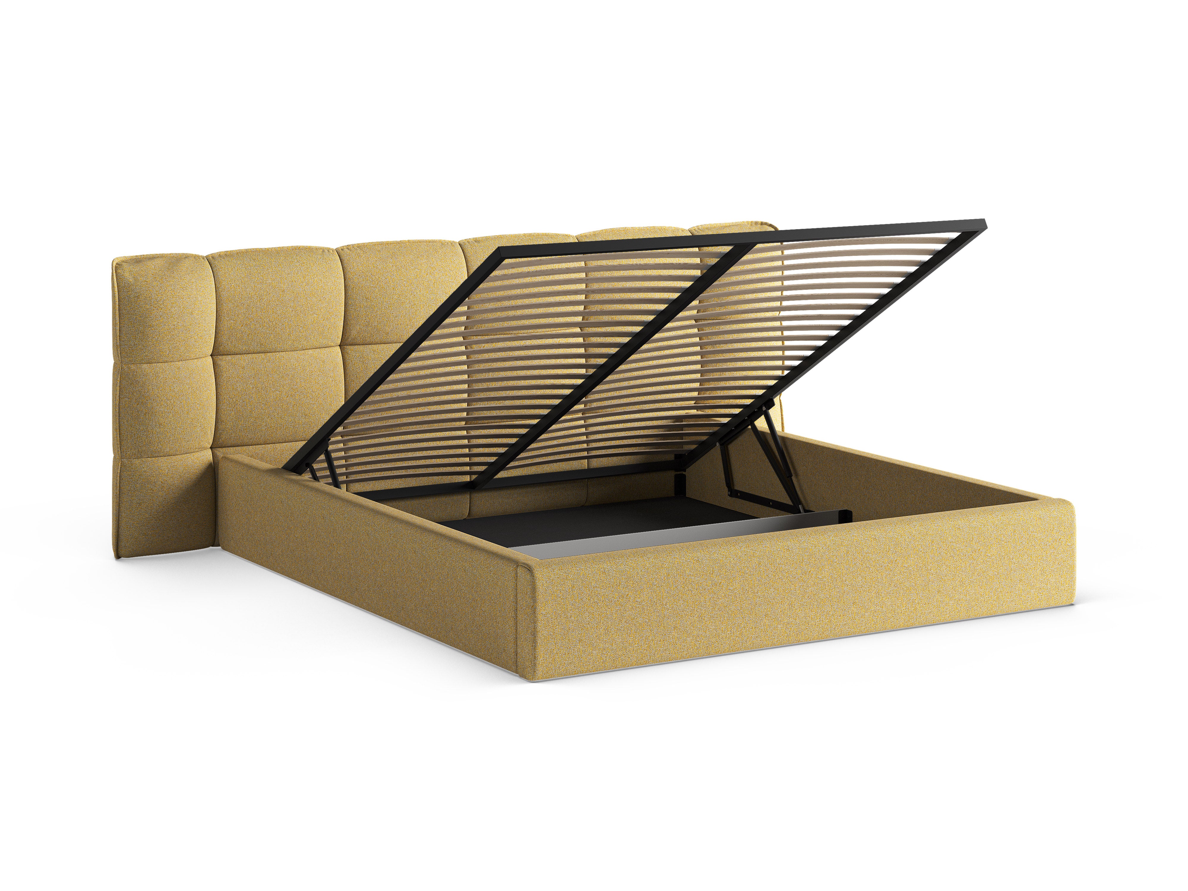 Bett mit Stauraum ERIC Sonnenblumen-Melange