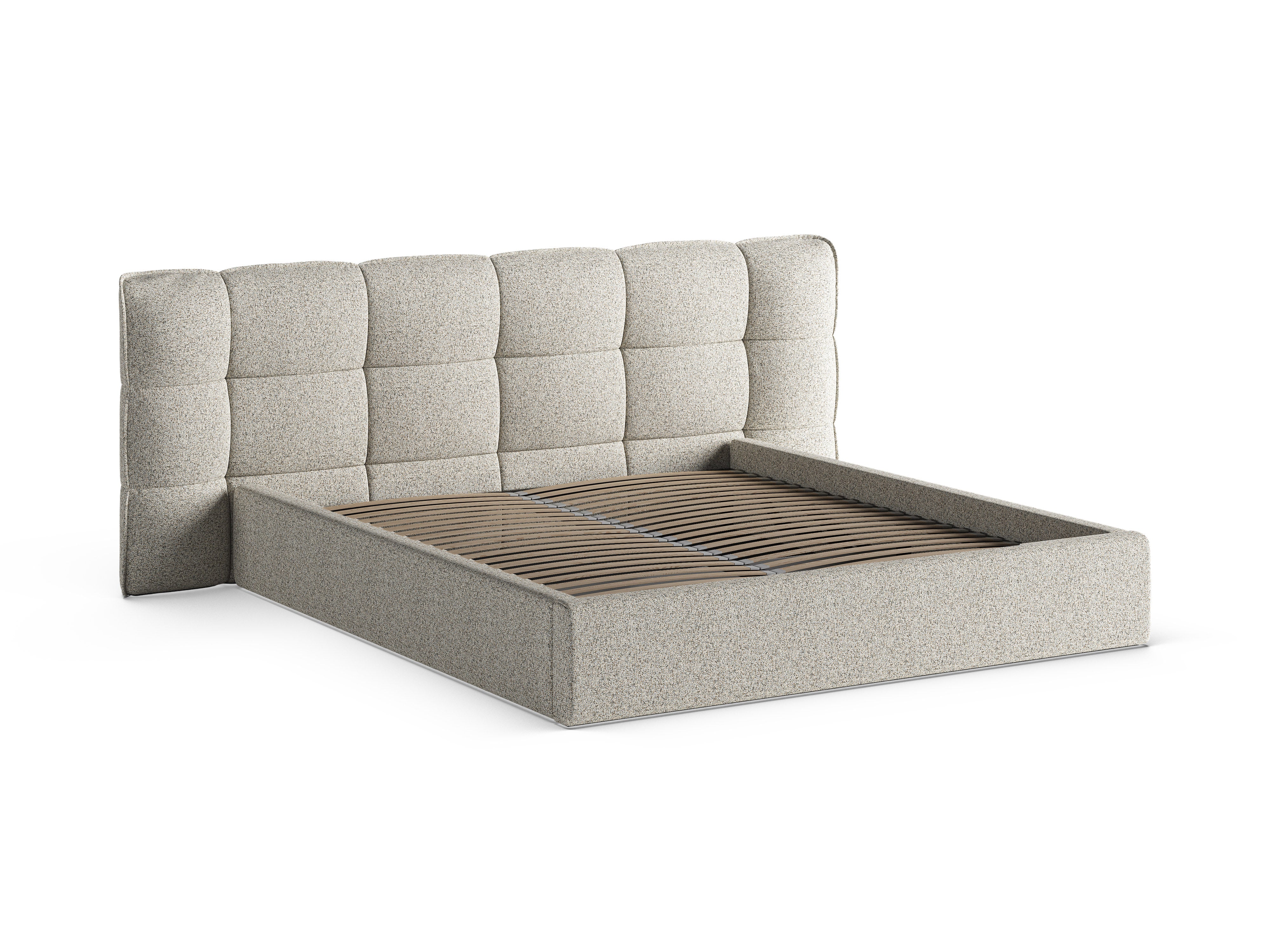 ERIC Bed with Storage in Beige Mélange