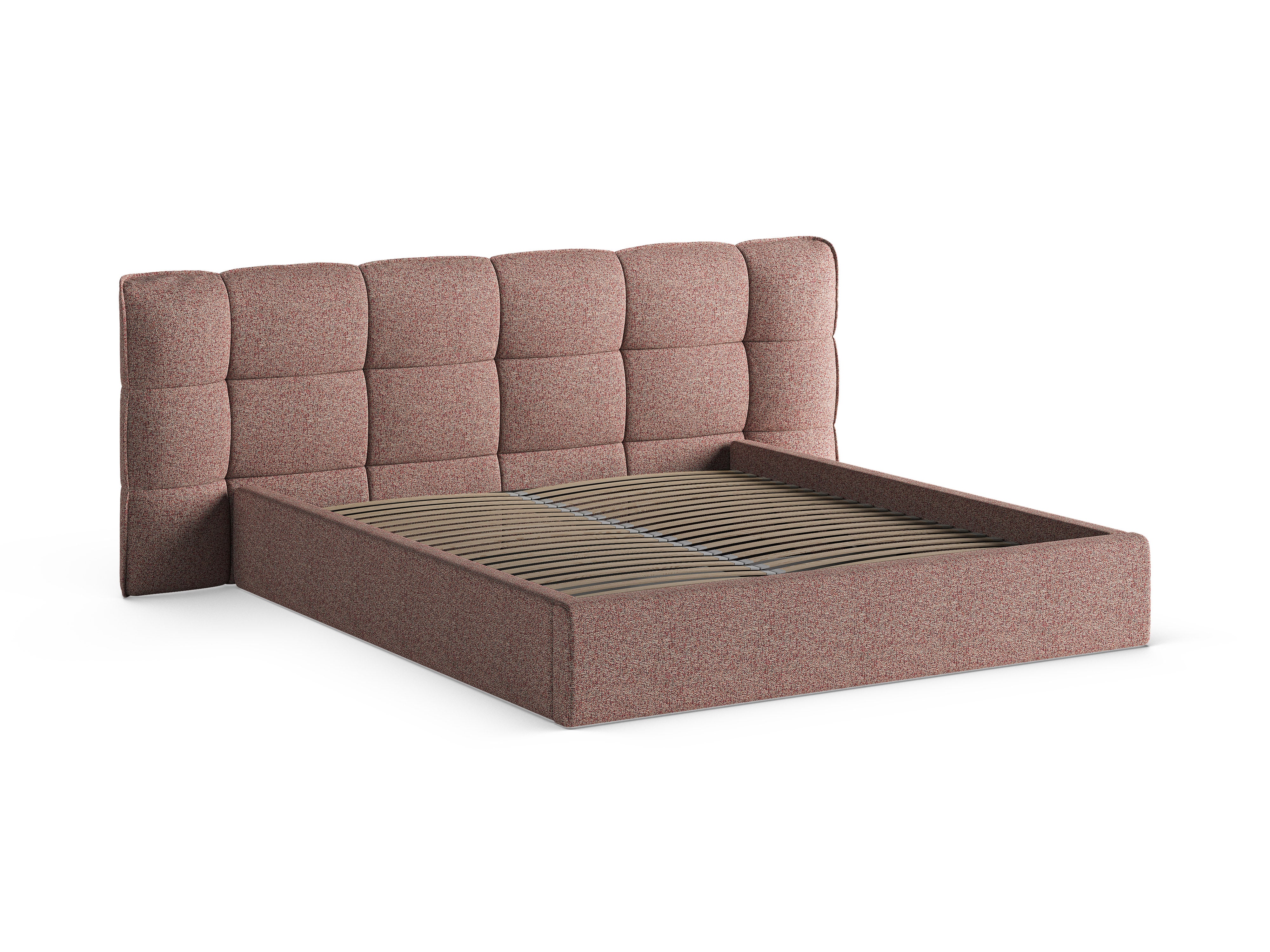 Bett mit Stauraum ERIC rosa Melange