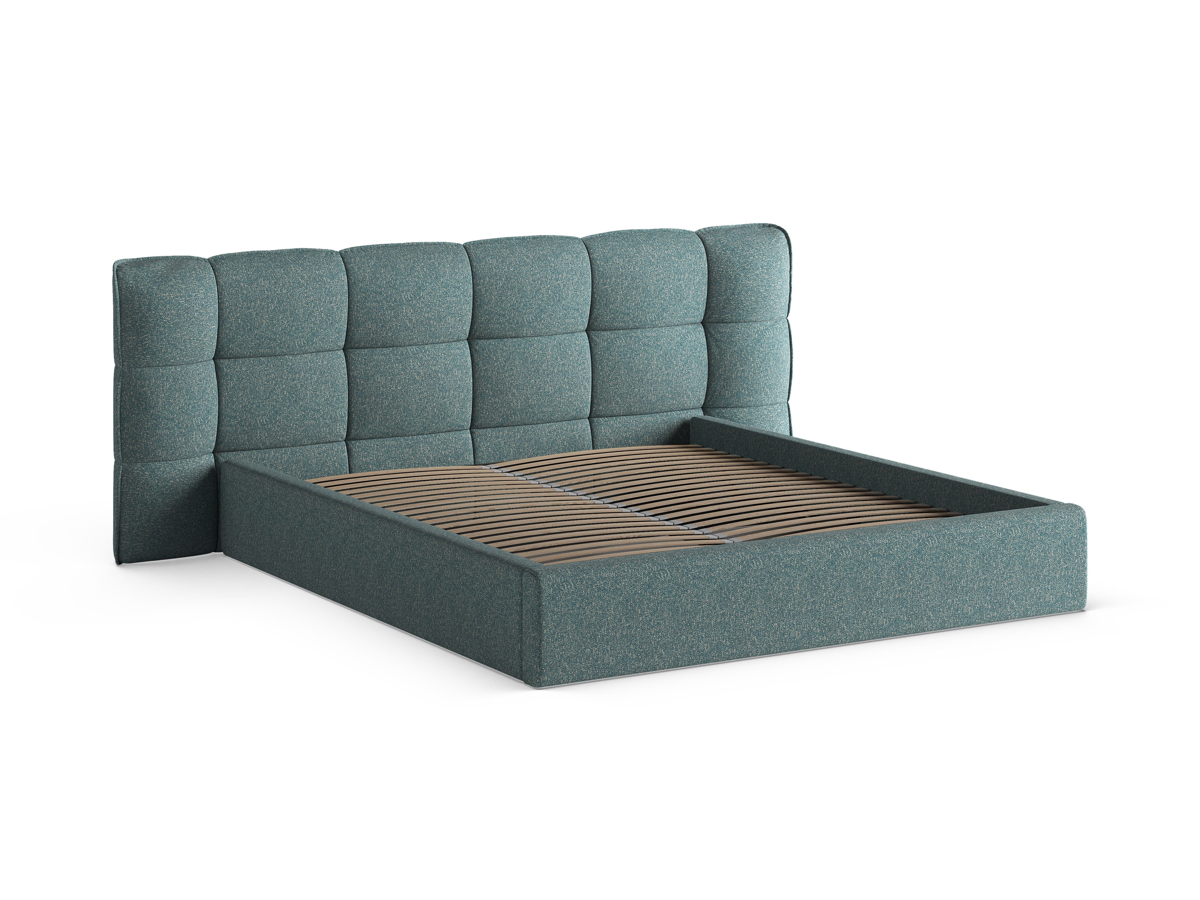 Bett mit Stauraum ERIC blau meliert