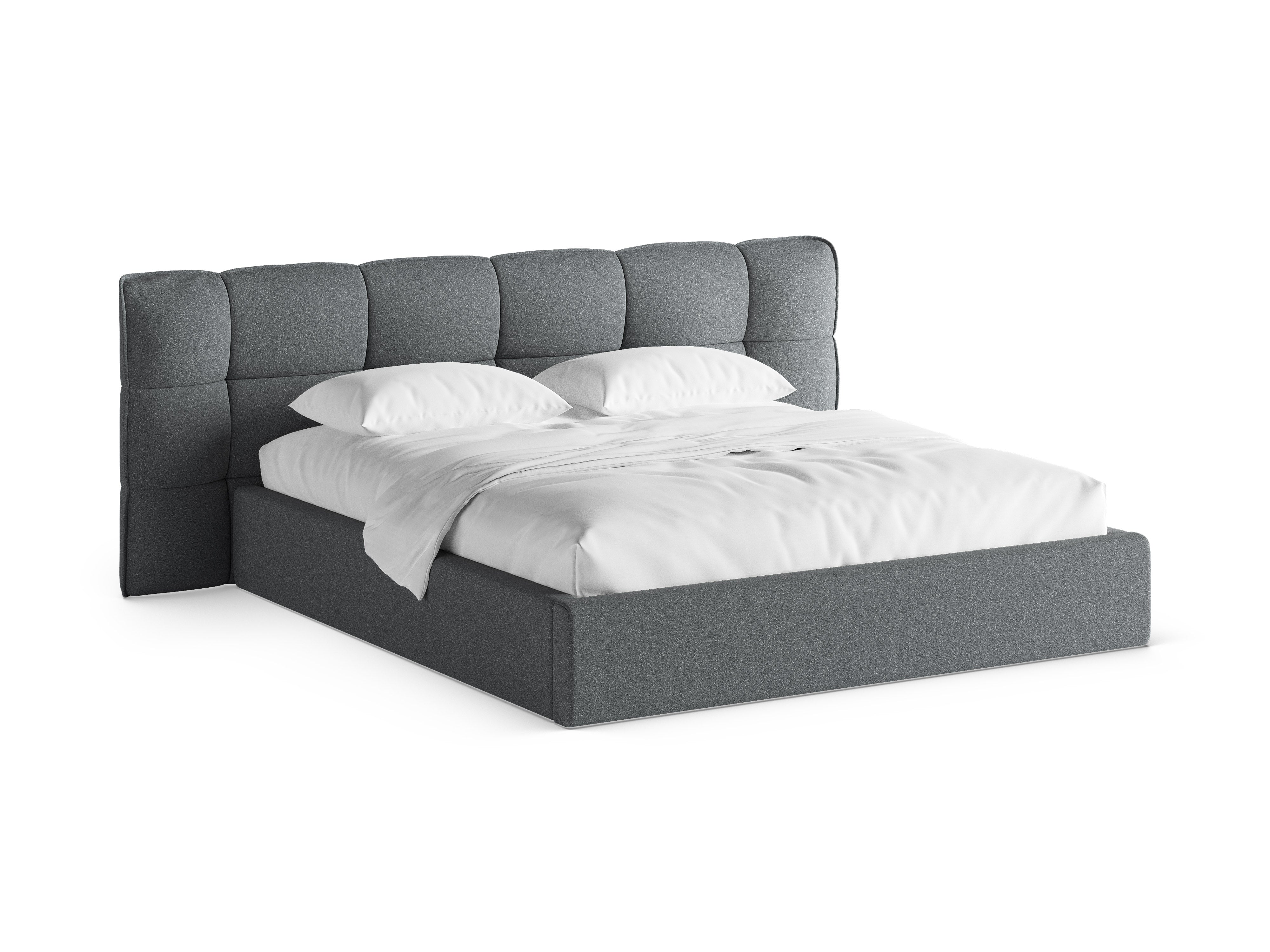 Bett mit Stauraum ERIC dunkelgrau meliert