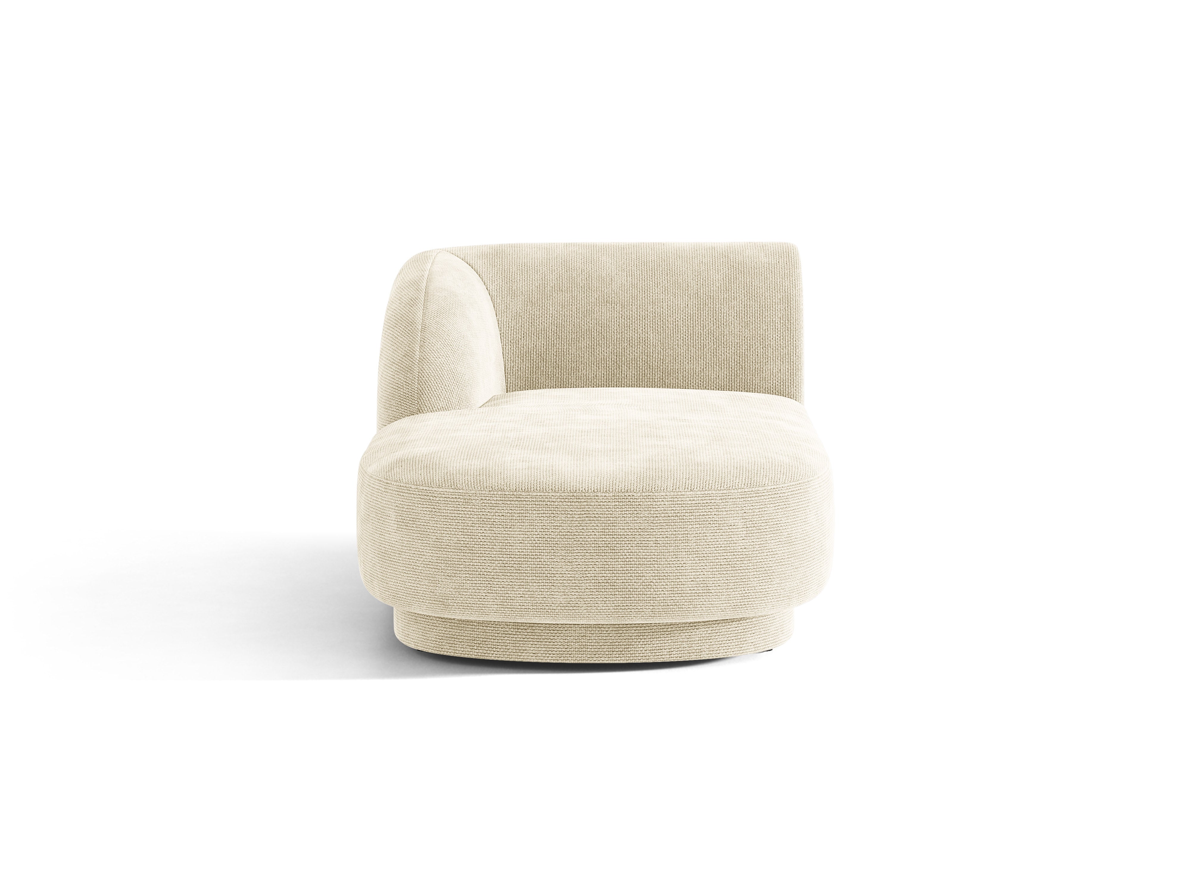 Linksseitiger Sessel MILEY hellbeige samtig