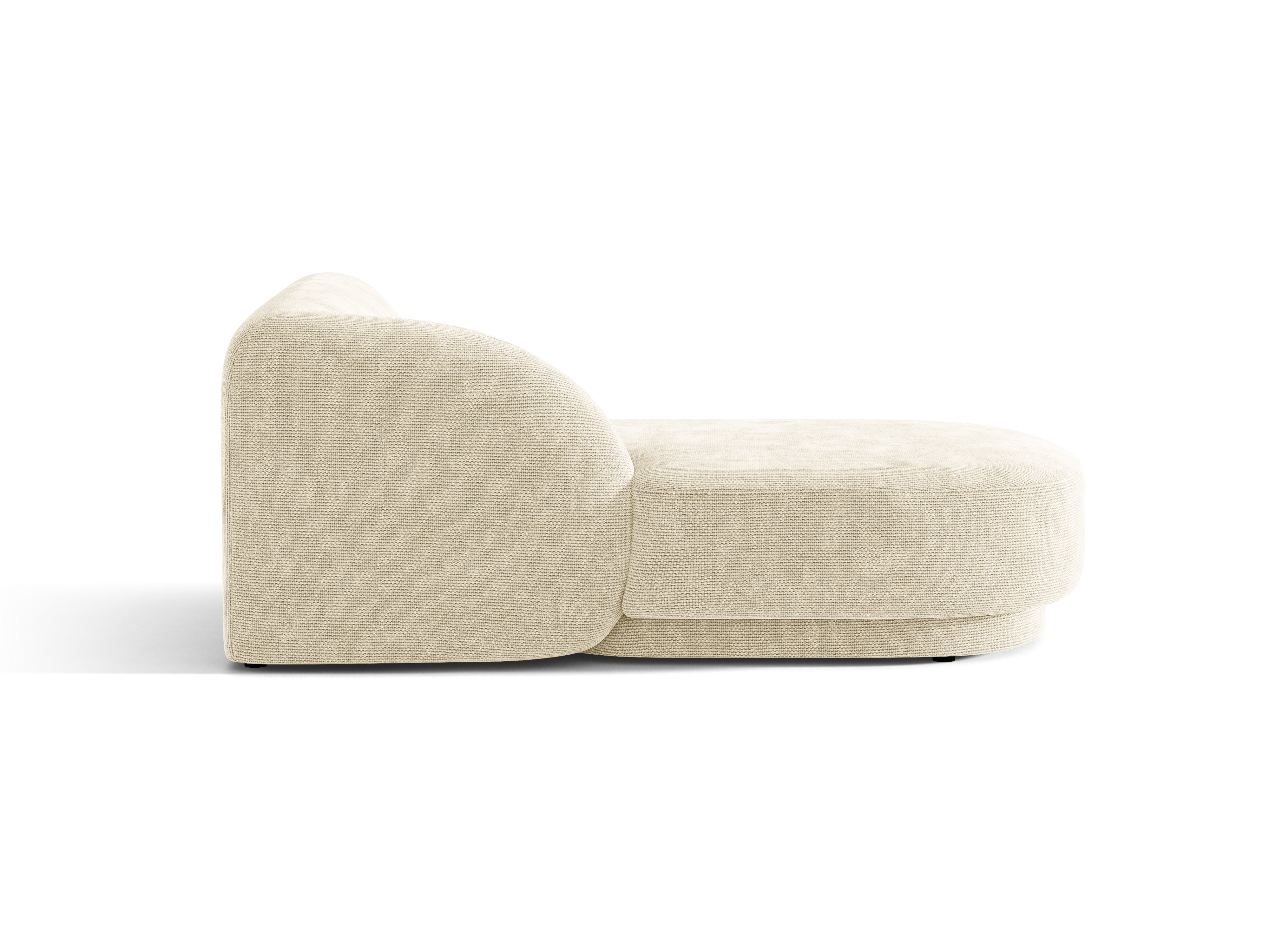 Linksseitiger Sessel MILEY hellbeige samtig