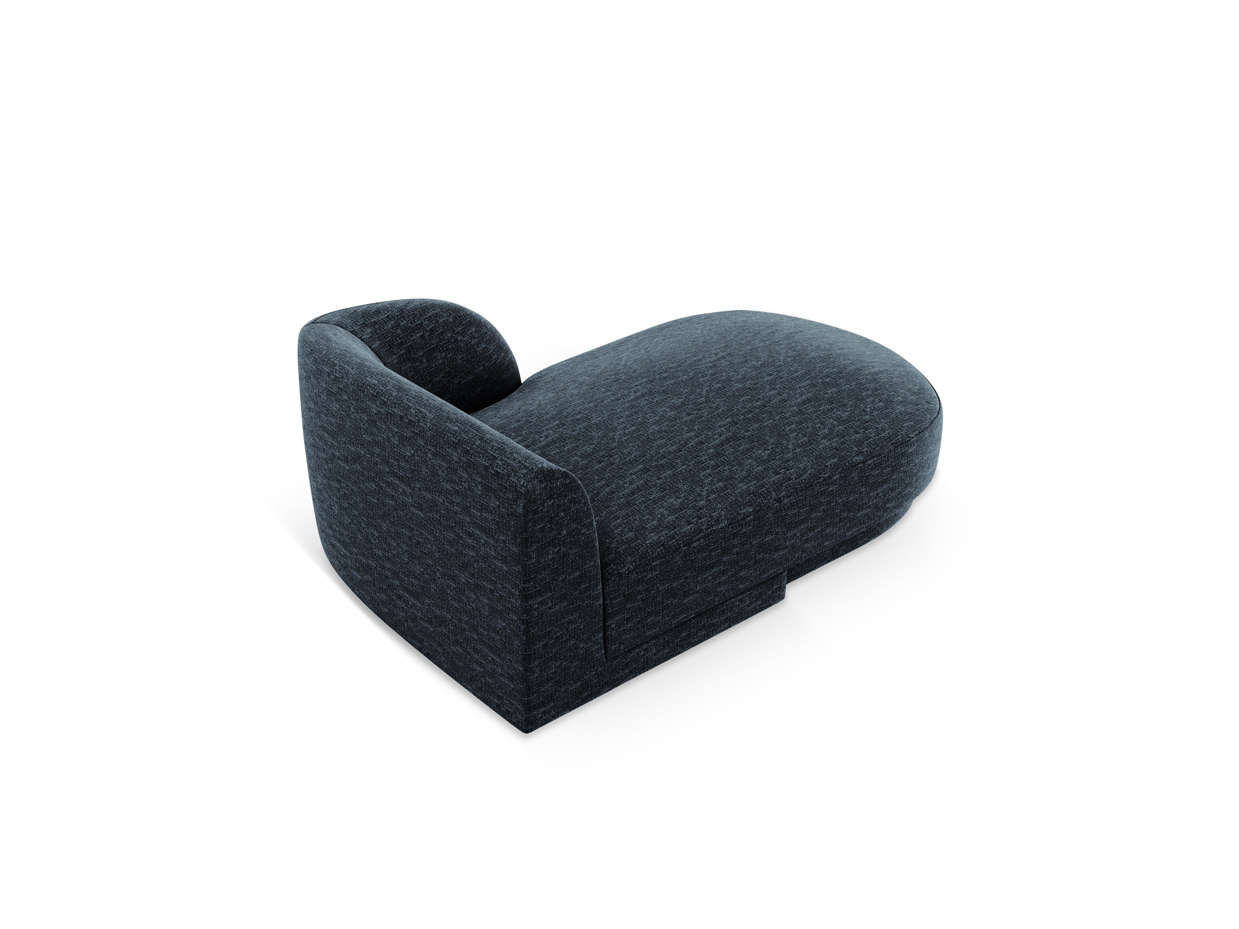 Right-facing chaise longue MILEY royal blue silky chenille