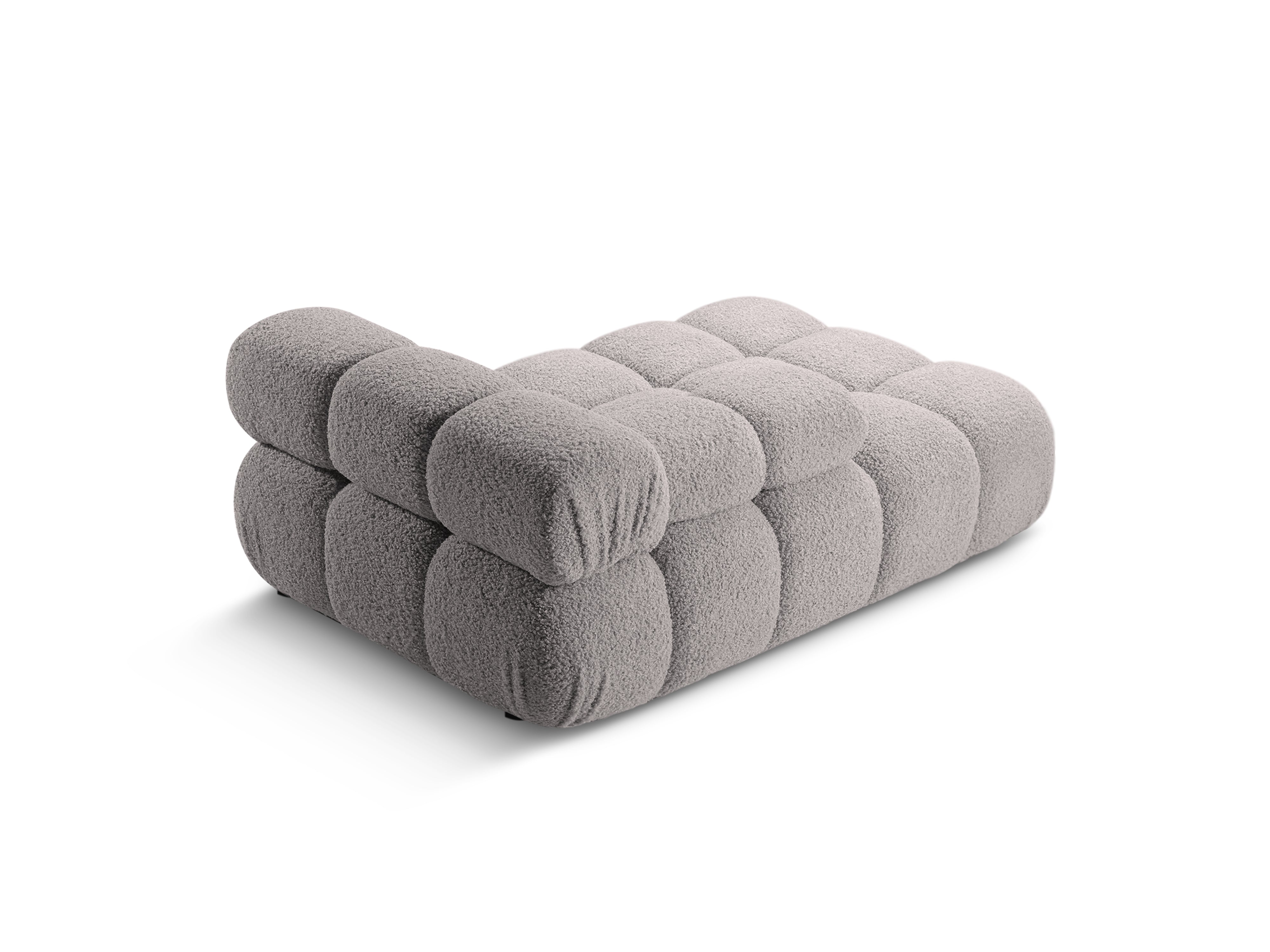 Linksseitiger Sessel BELLIS in grauem Boucle