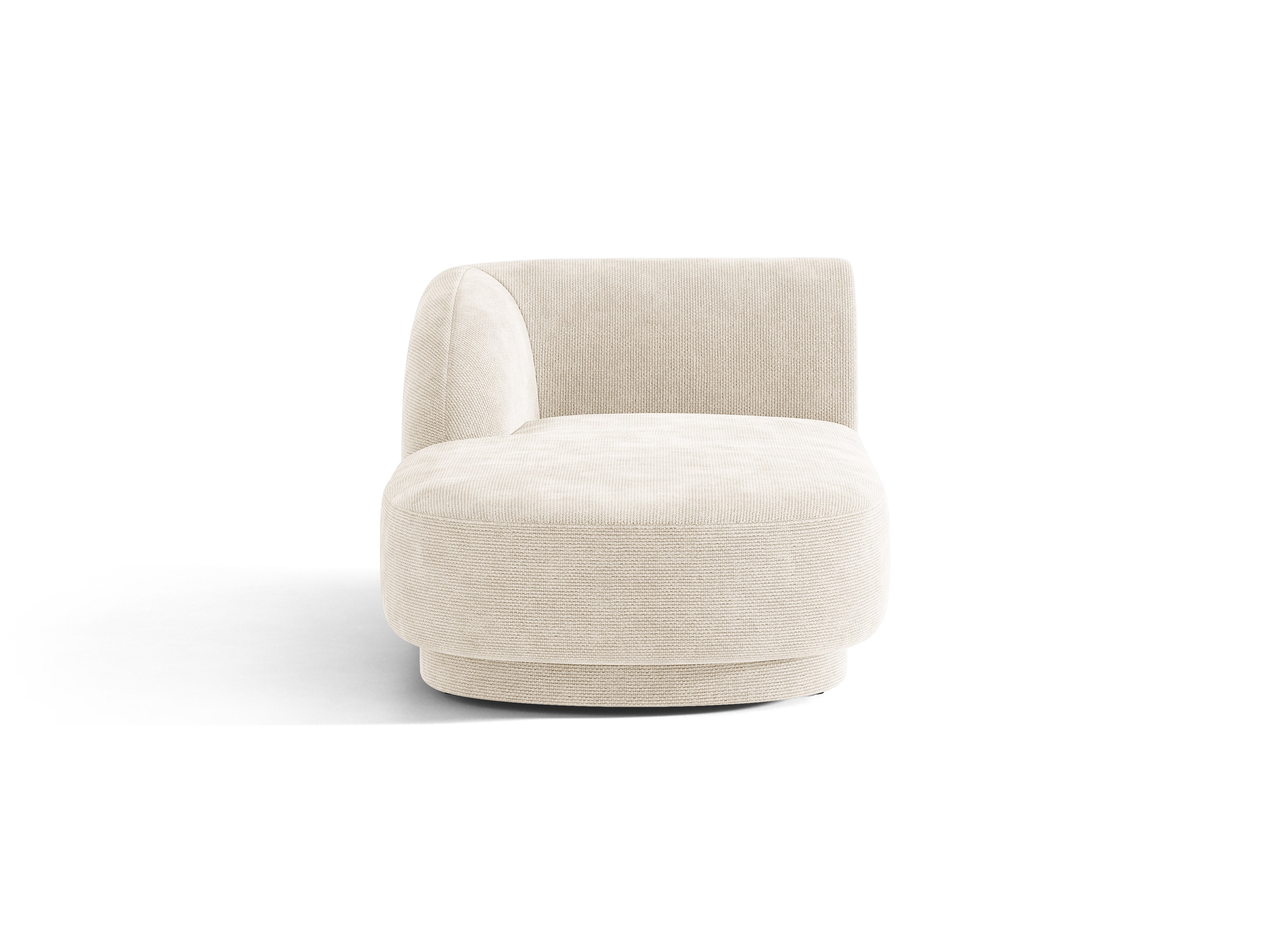 Linksseitiger Sessel MILEY Elfenbein Chenille