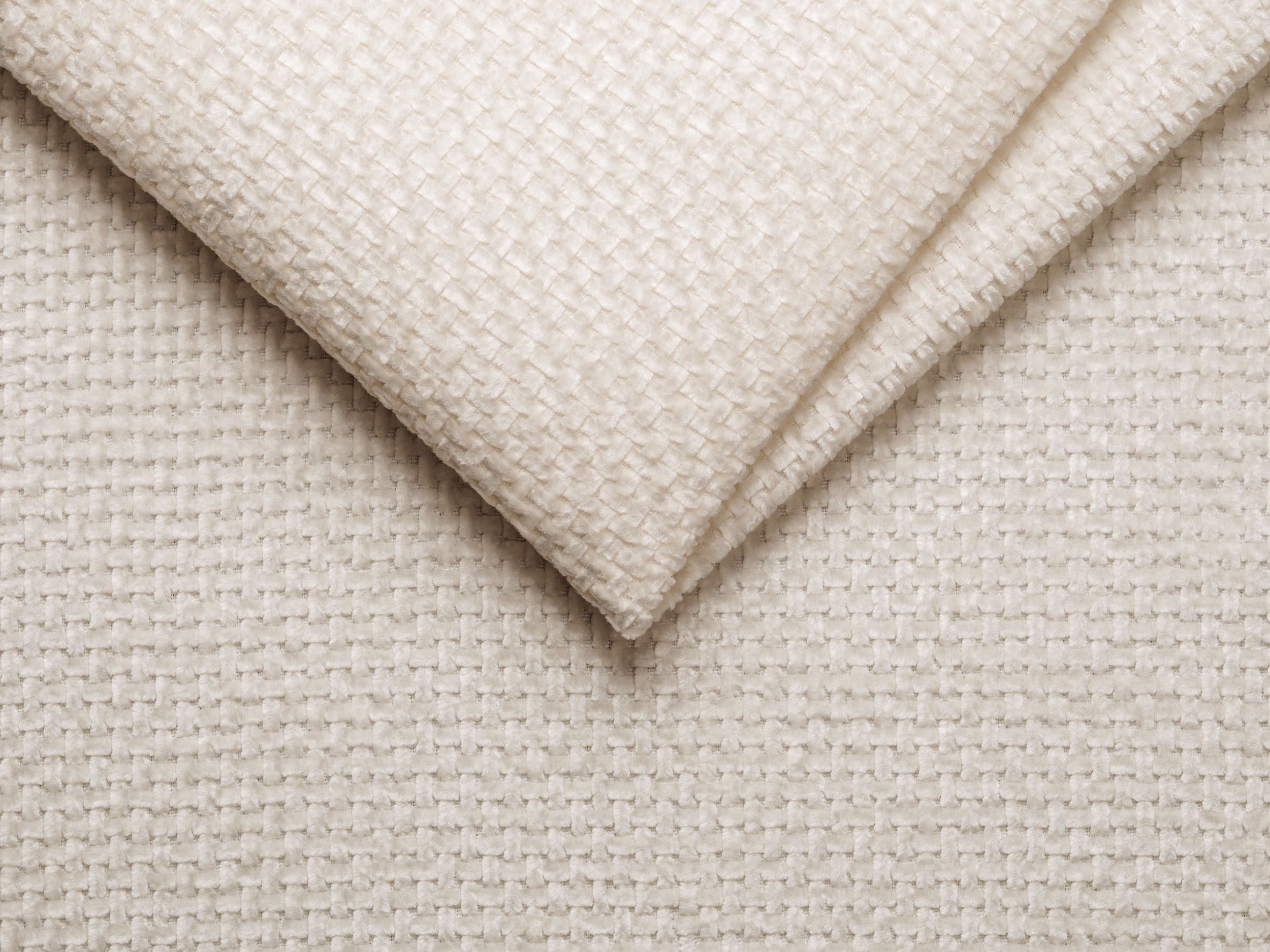 Right-facing chaise longue MILEY ivory chenille