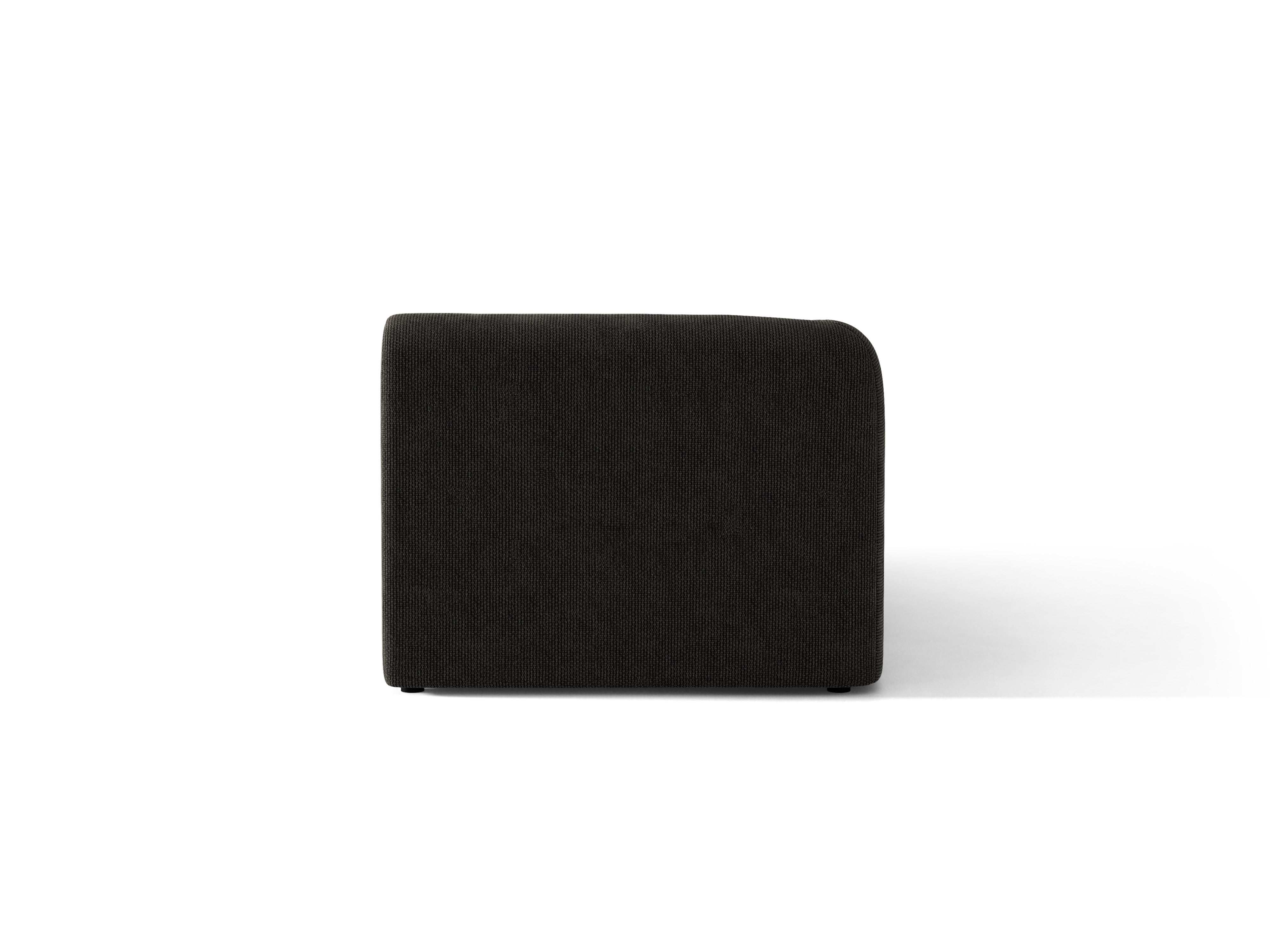 Linksseitiger Sessel MILEY schwarzer Chenille