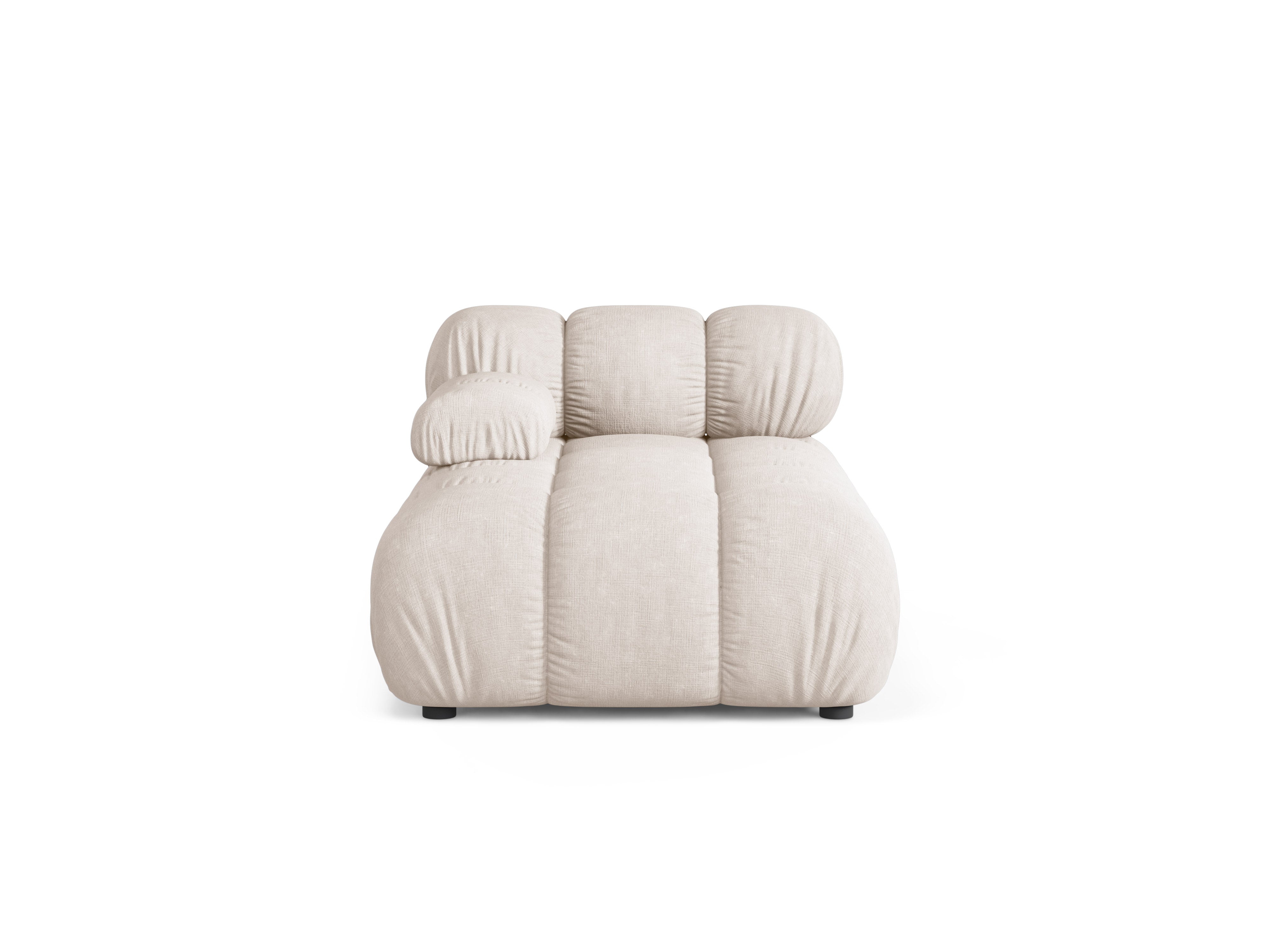 Beige linksseitiger Sessel BELLIS